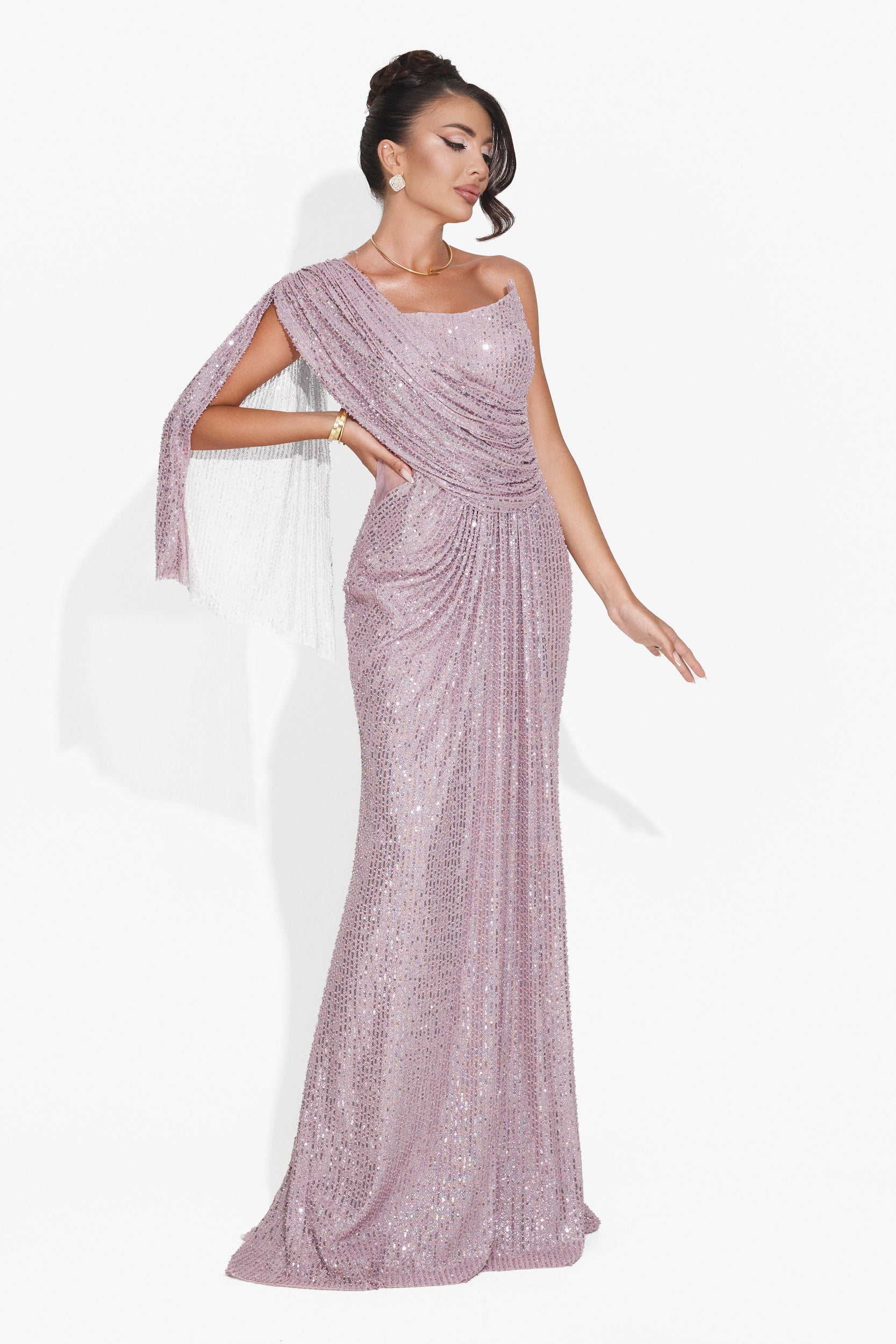 Long lilac dress for women Kesia Bogas