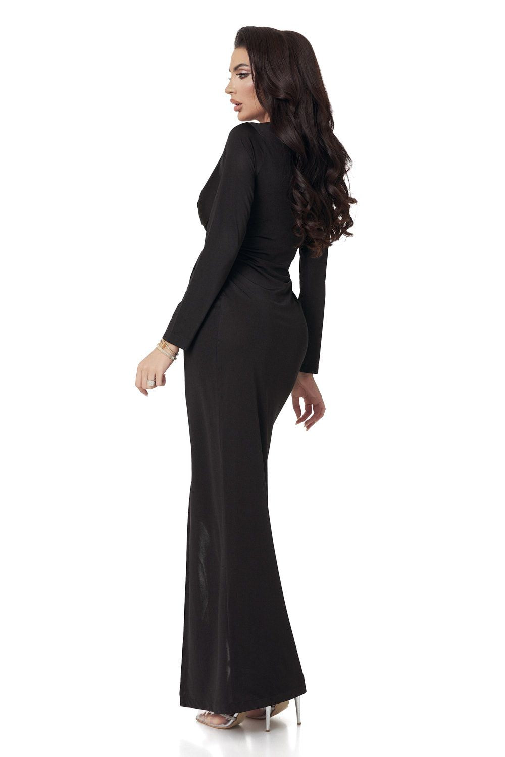 Long black lycra dress for women Nallely Bogas