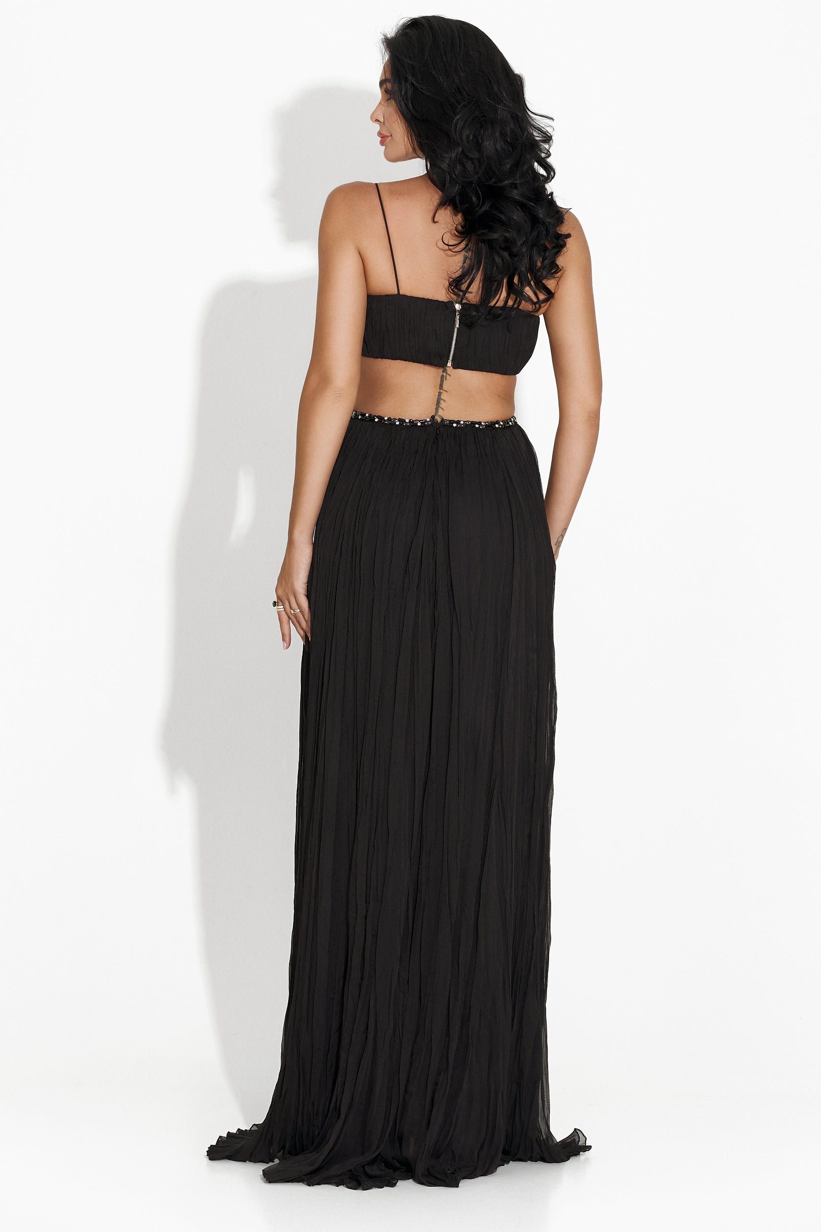 Robe longue noire femme Lalania Bogas