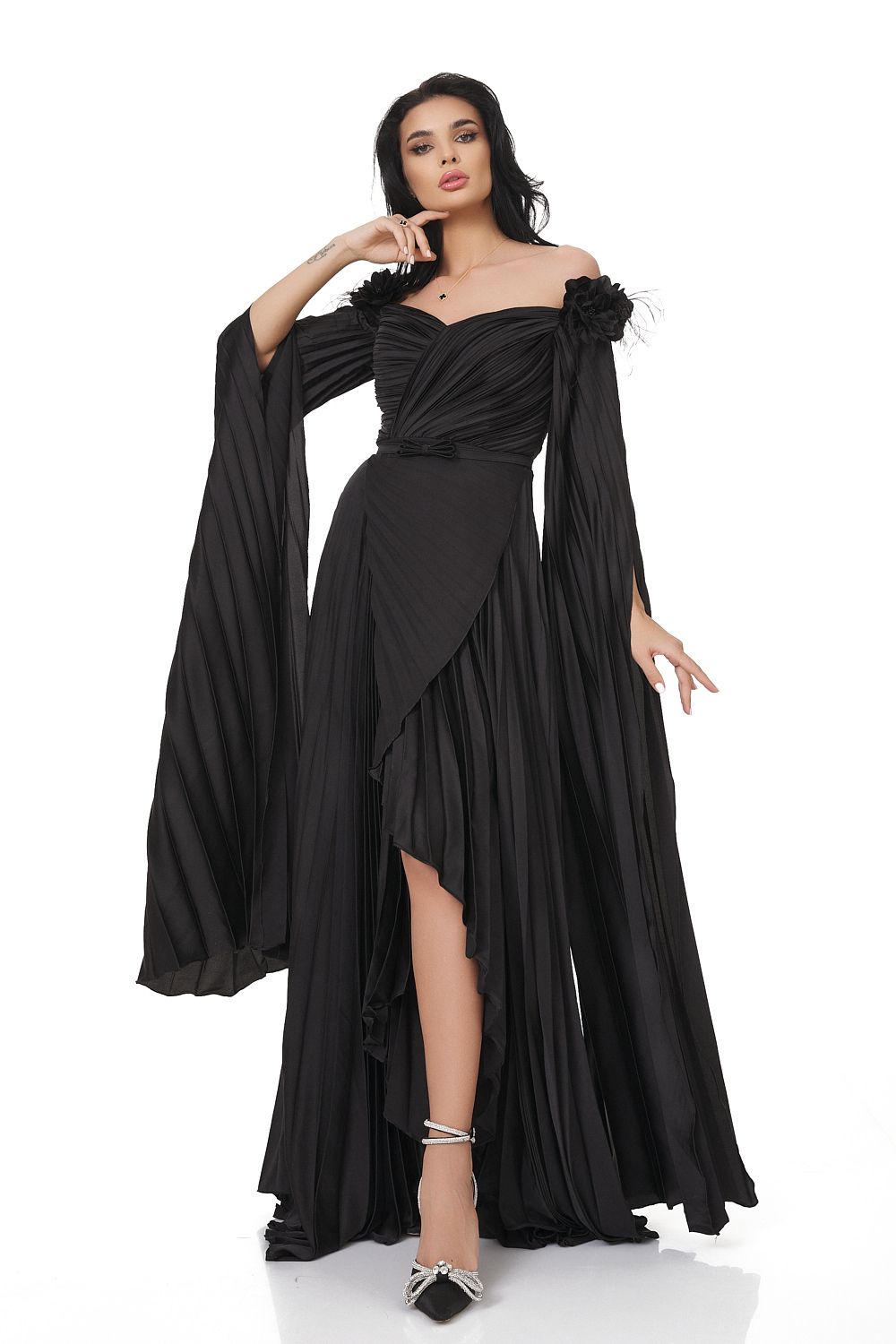 Long black women's dress Miesje Bogas