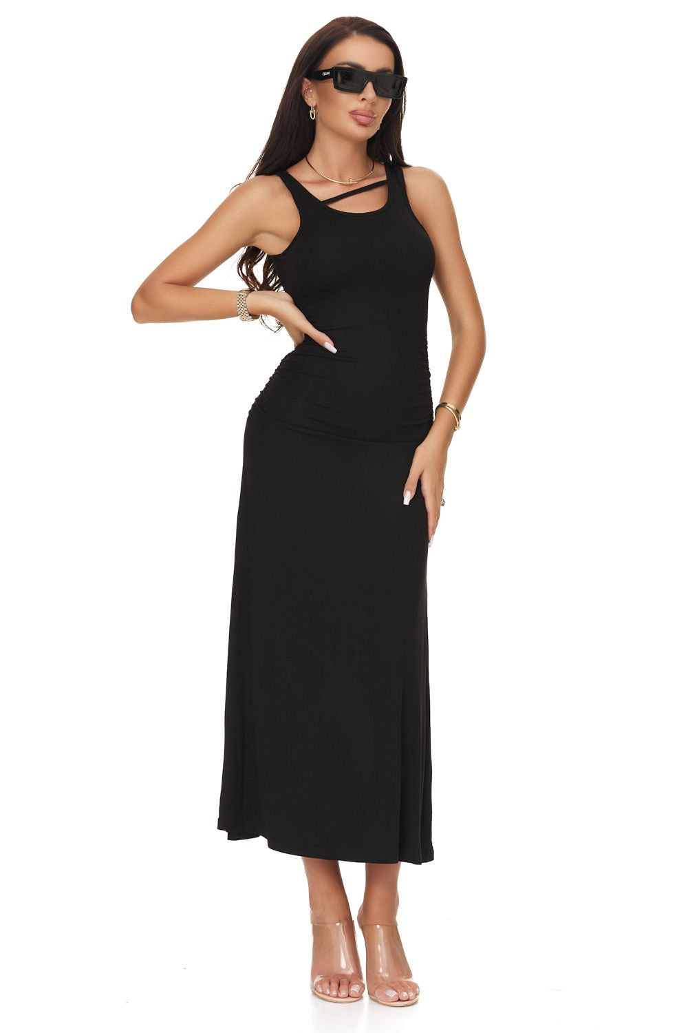 Long black dress for women Zebrasi Bogas