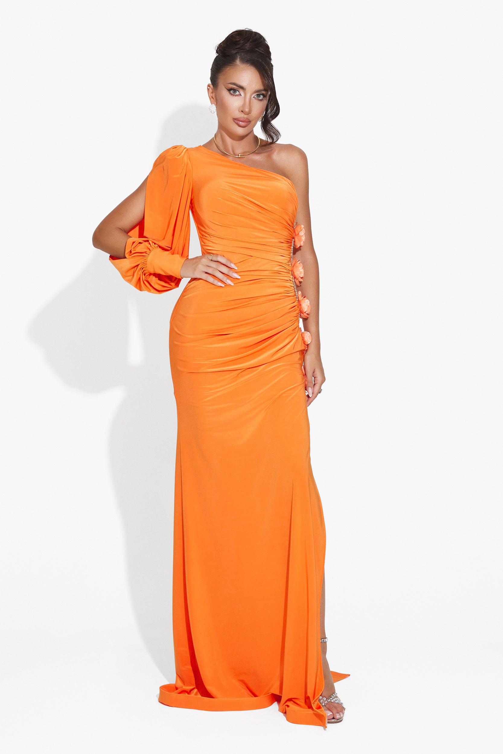 Fanda Bogas long orange women's dress