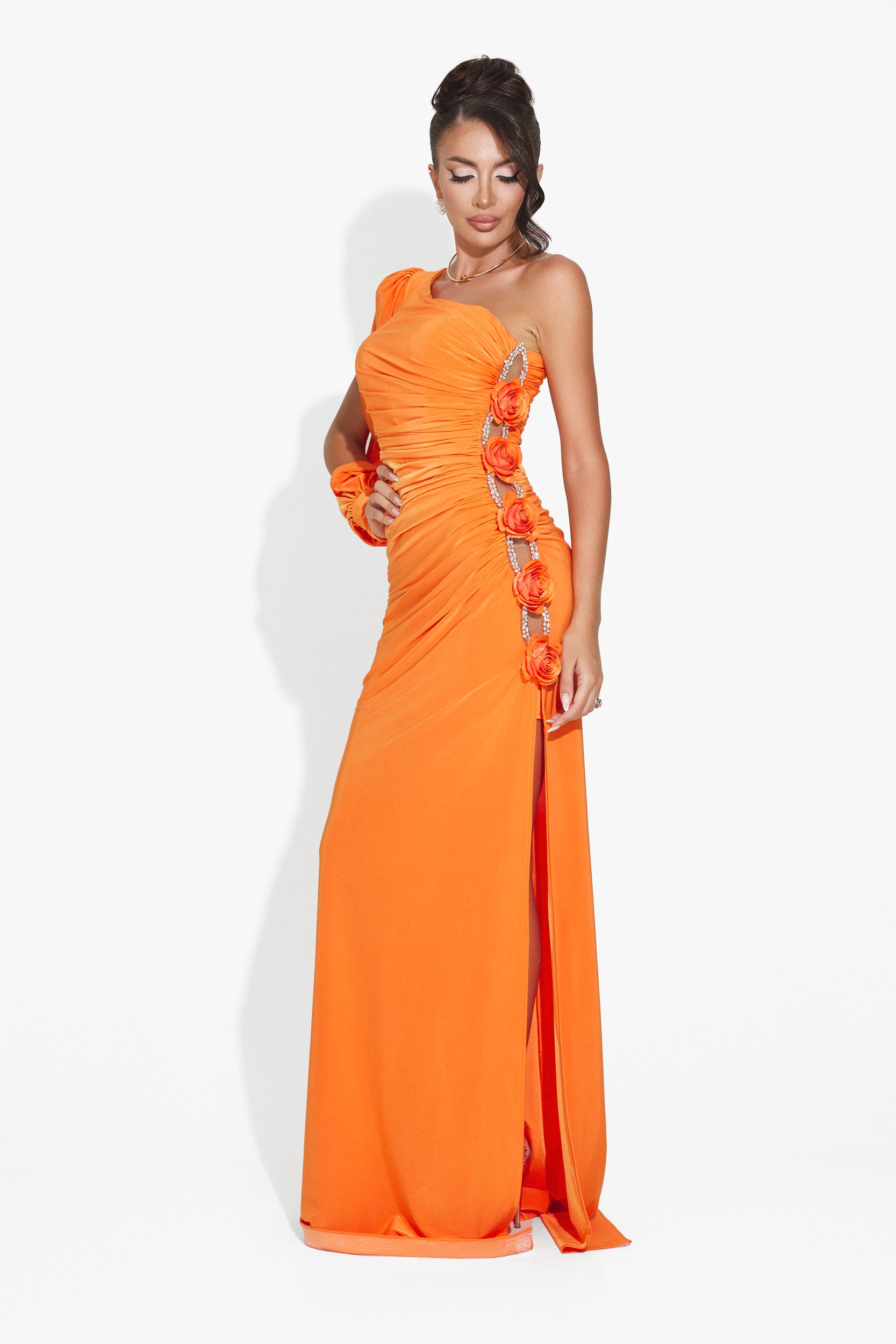 Fanda Bogas long orange women's dress