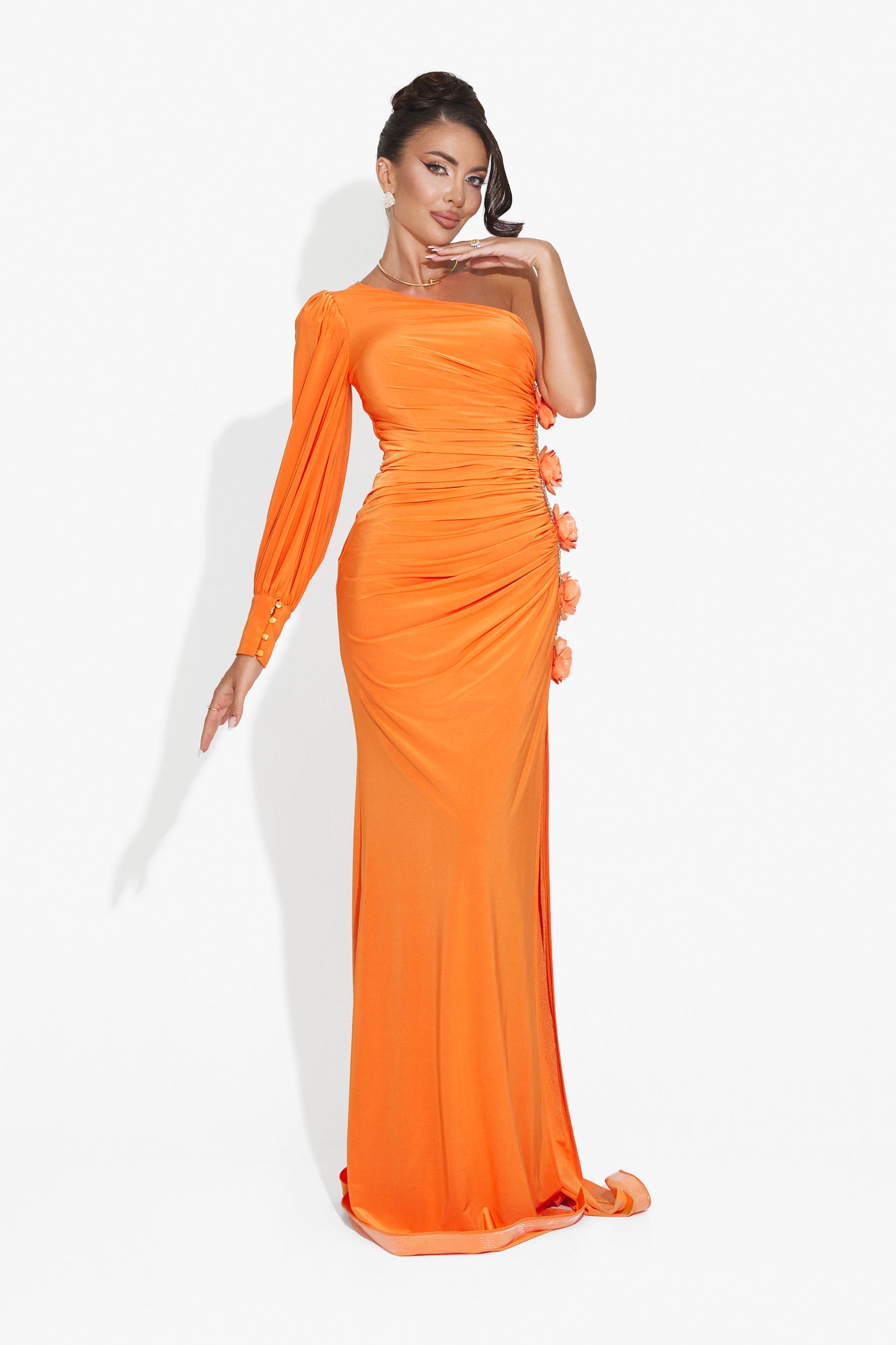 Fanda Bogas long orange women's dress