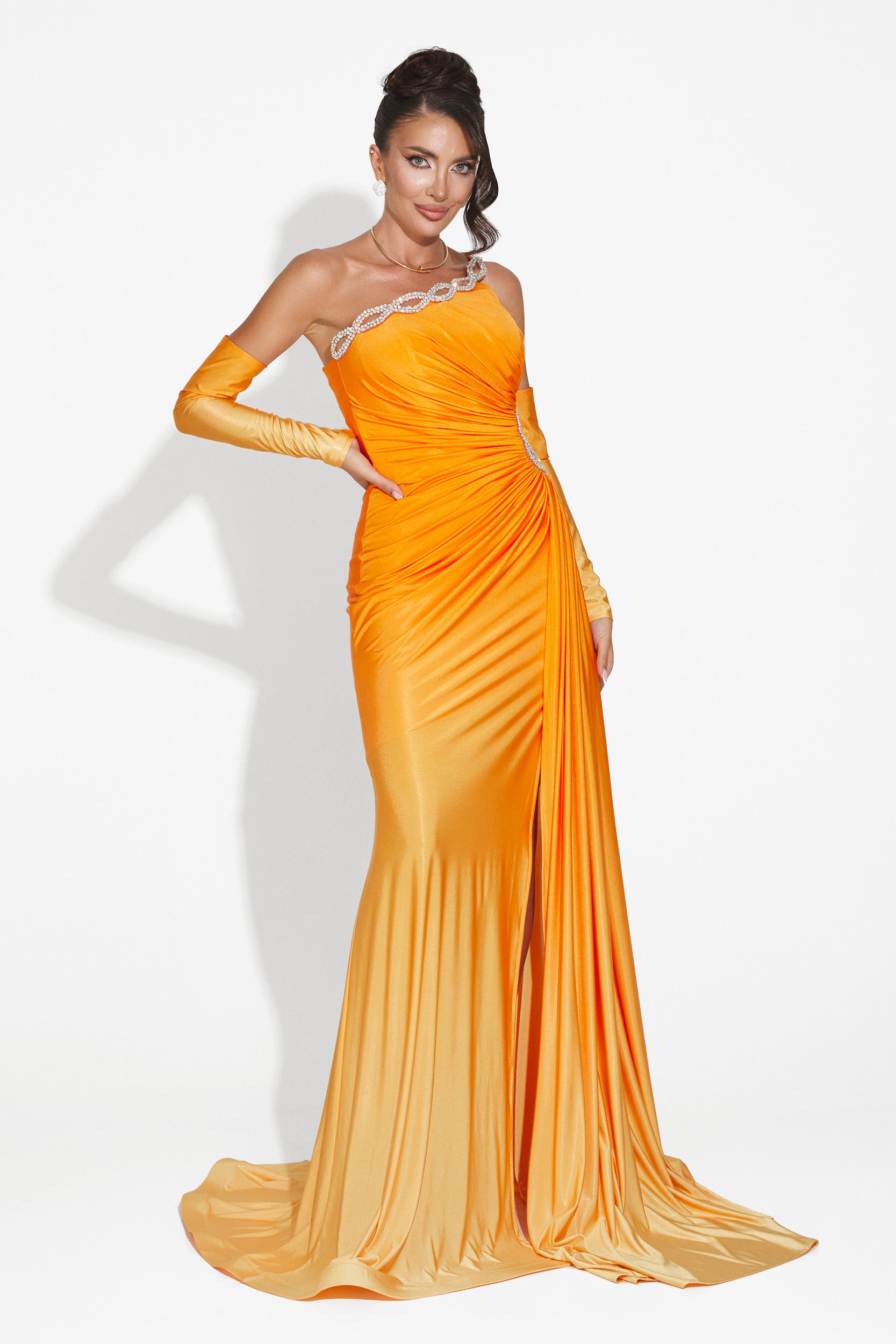 Robe longue femme orange Noelia Bogas