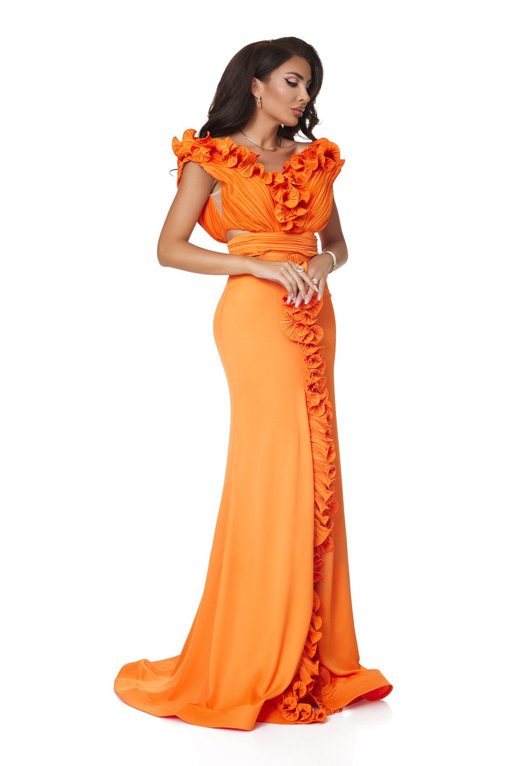 Long orange dress for women Zapissa Bogas