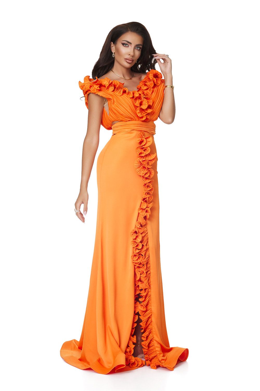 Long orange dress for women Zapissa Bogas