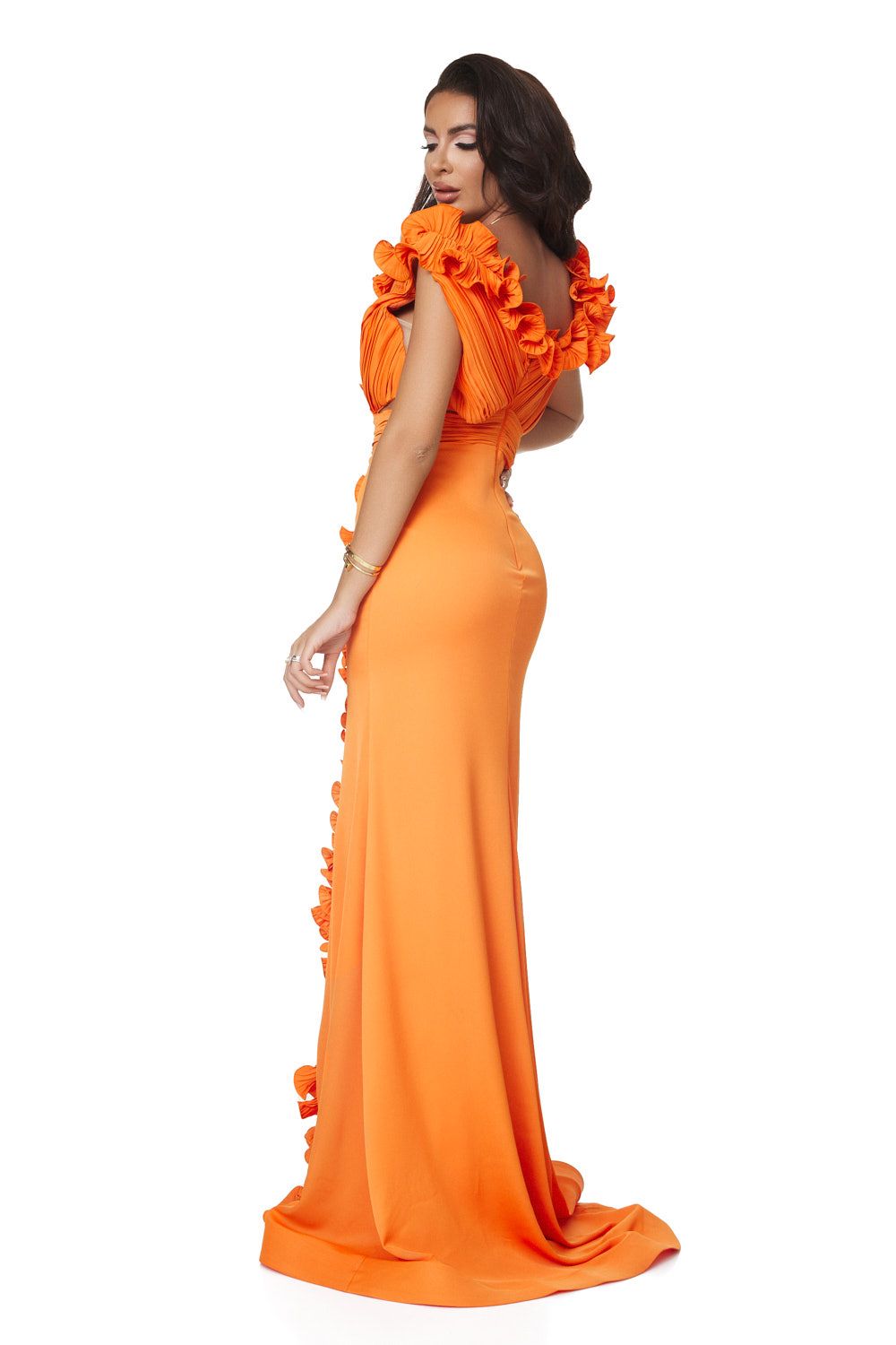 Robe longue orange femme Zapissa Bogas