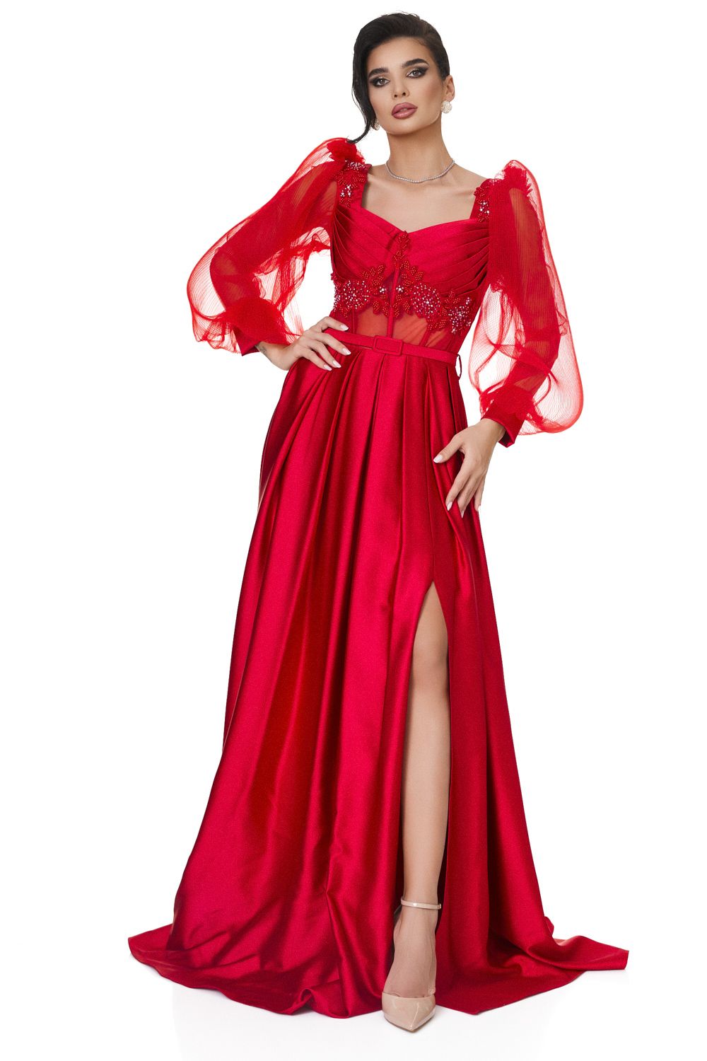 Ladies long red dress Brilians Bogas