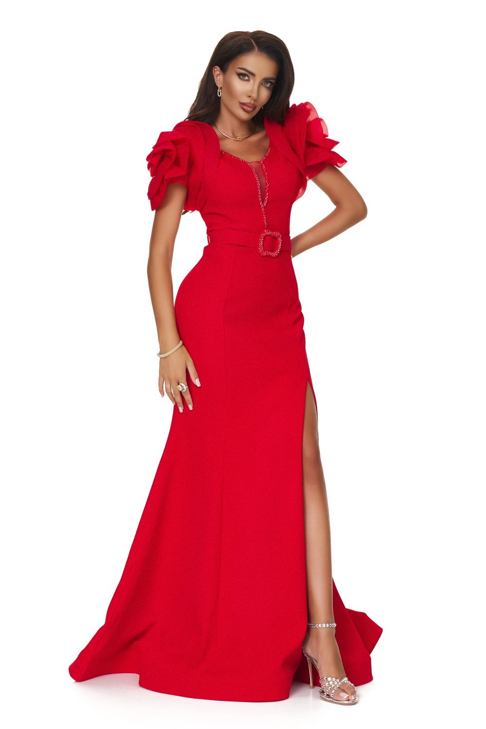 Long red women's dress Cozia Bogas