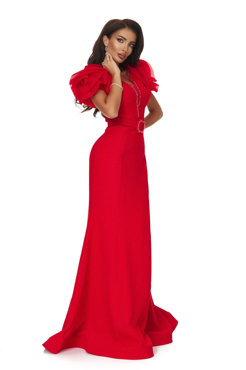 Long red women's dress Cozia Bogas