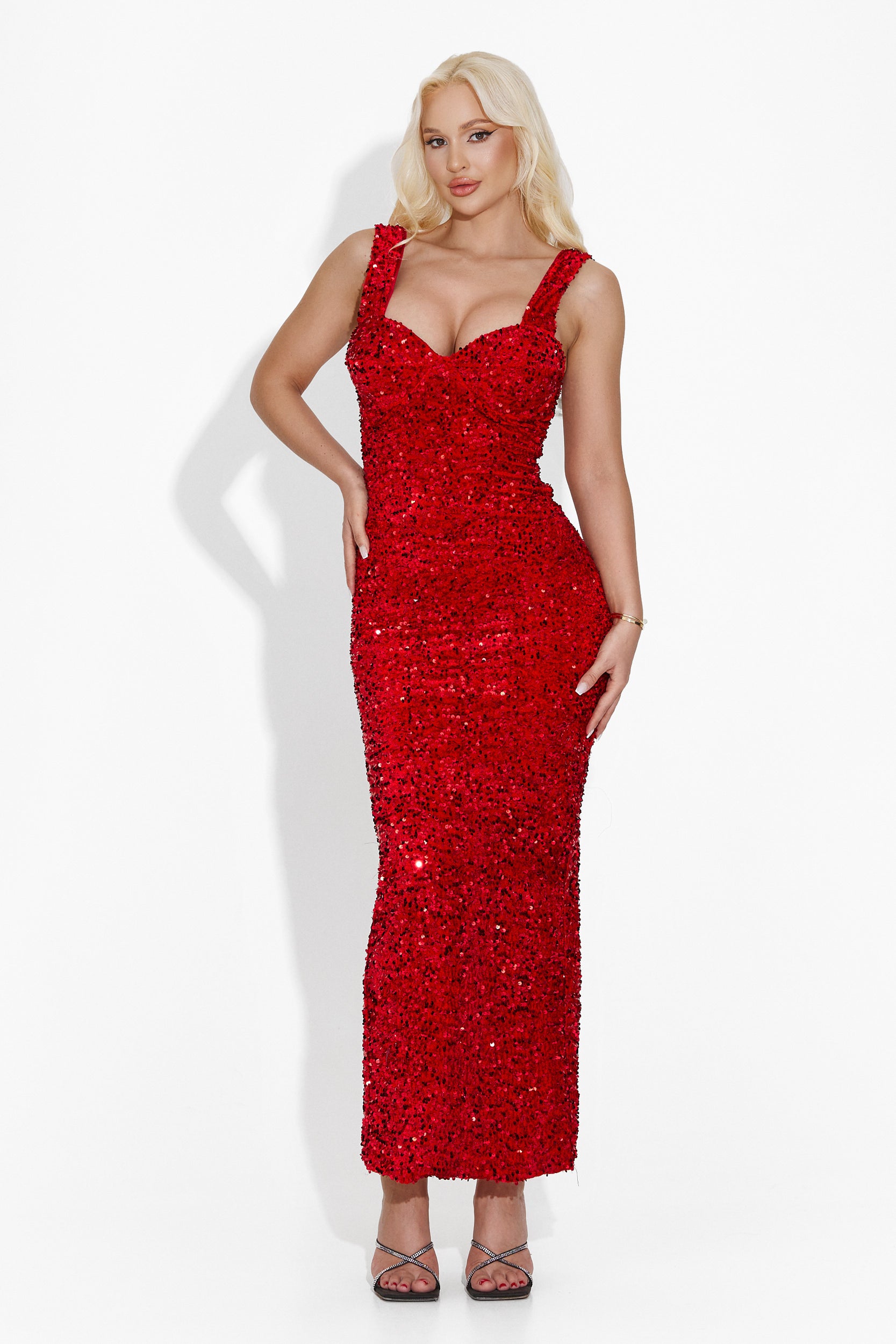 Robe femme longue rouge Jamesa Bogas