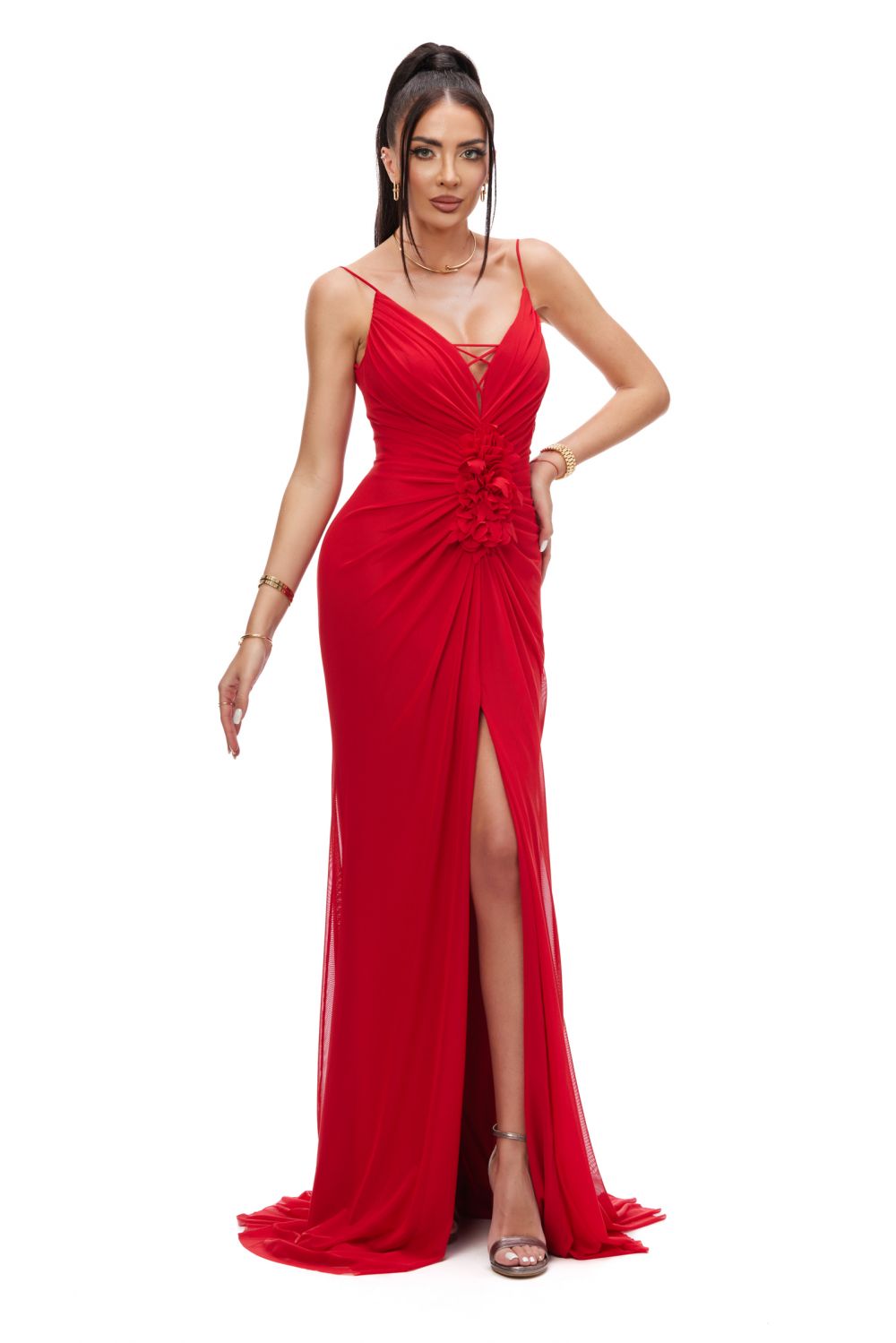 Ladies long red dress Tisina Bogas