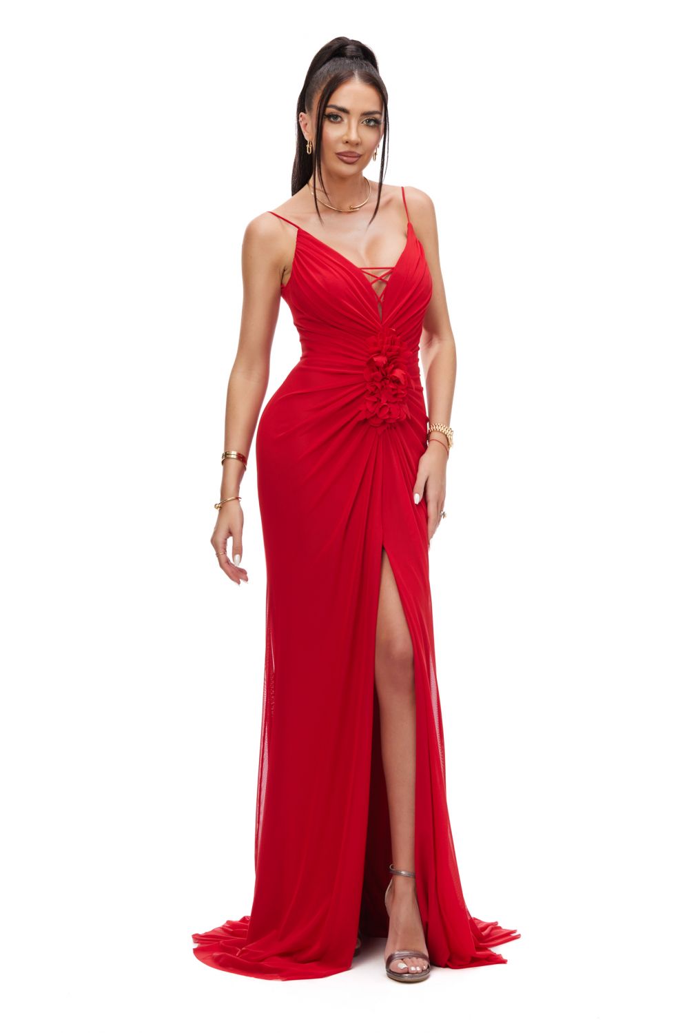 Ladies long red dress Tisina Bogas