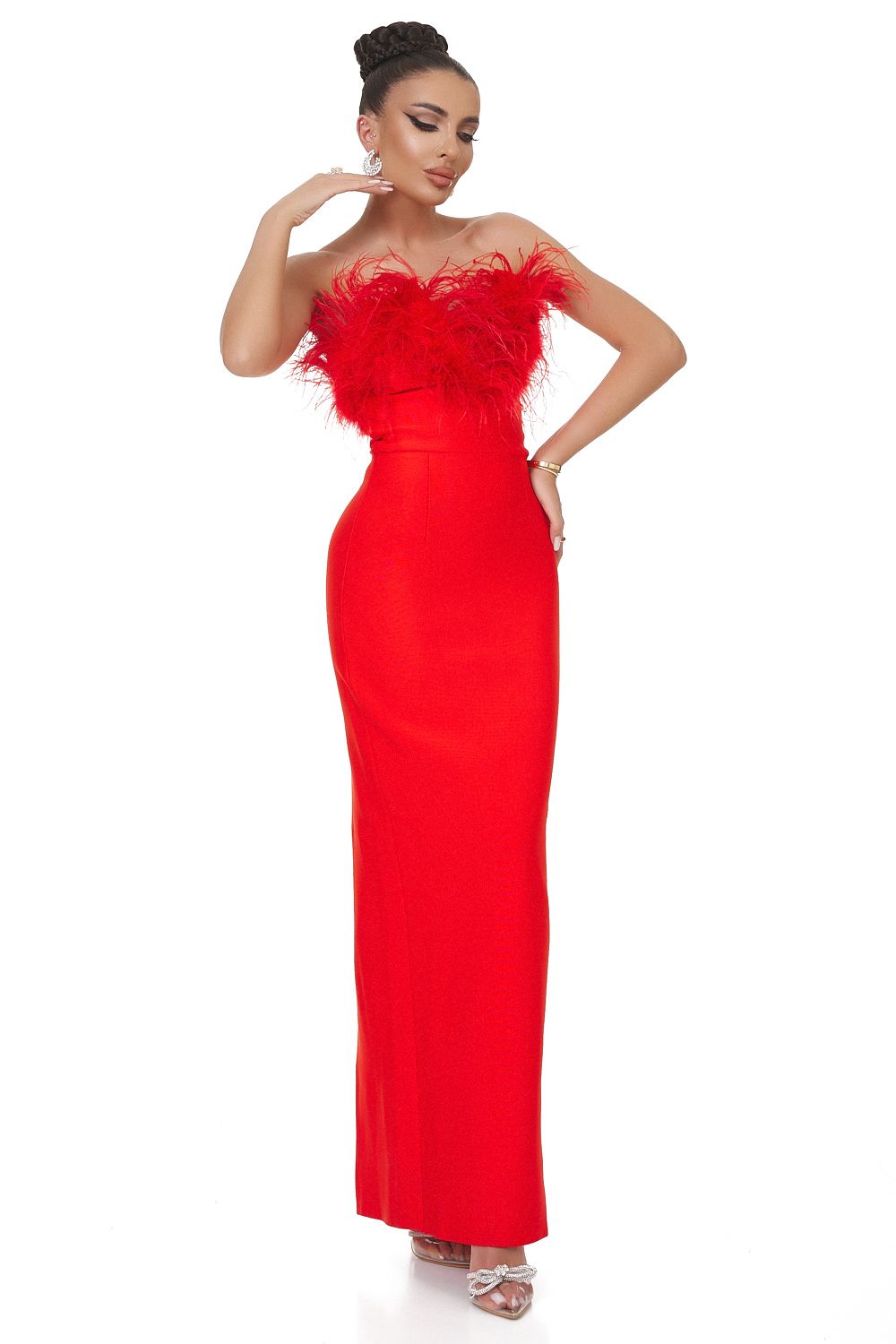 Long red dress for women Tomana Bogas