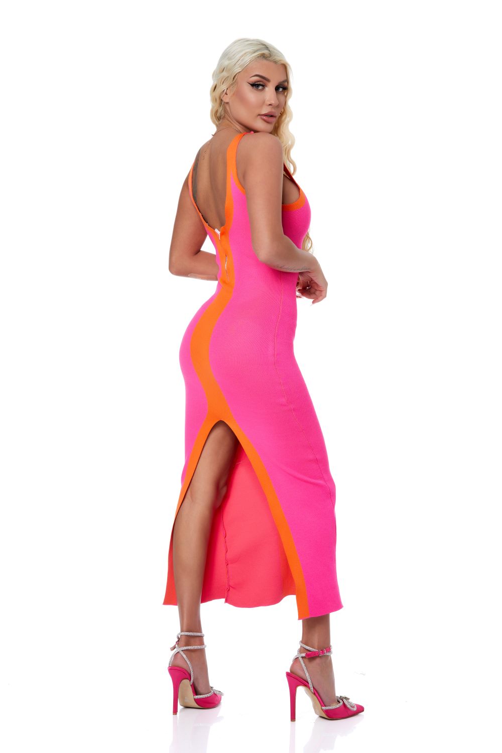 Long pink dress for women Anitra Bogas