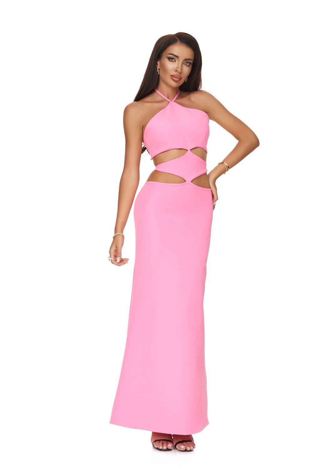 Long pink dress for women Rebila Bogas