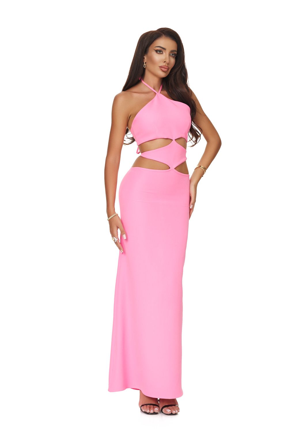 Long pink dress for women Rebila Bogas