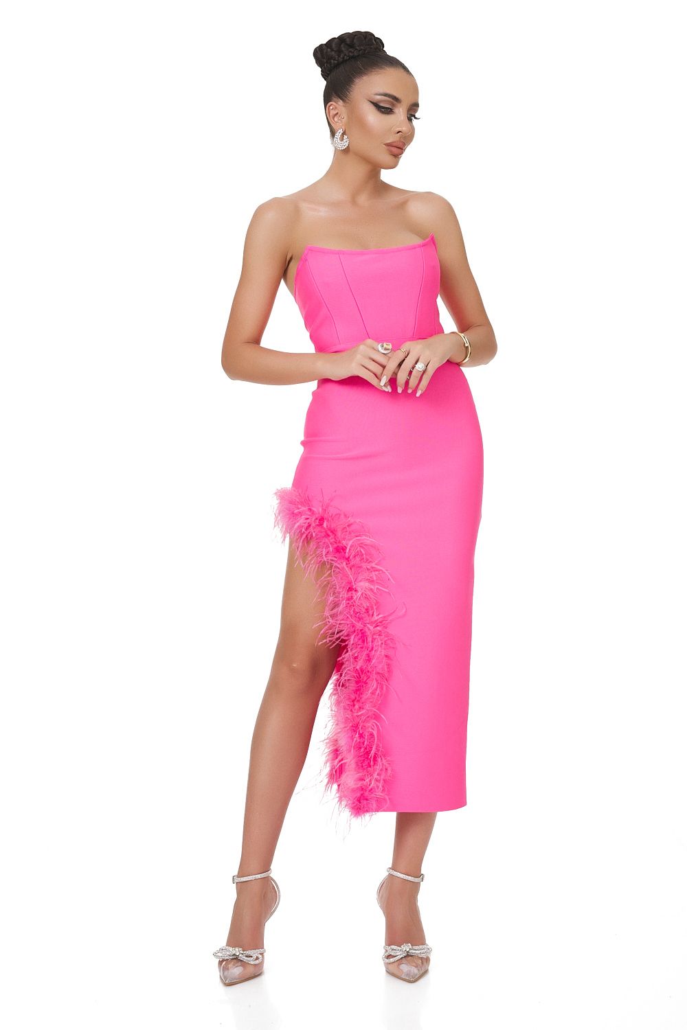 Long pink dress for women Zoya Bogas