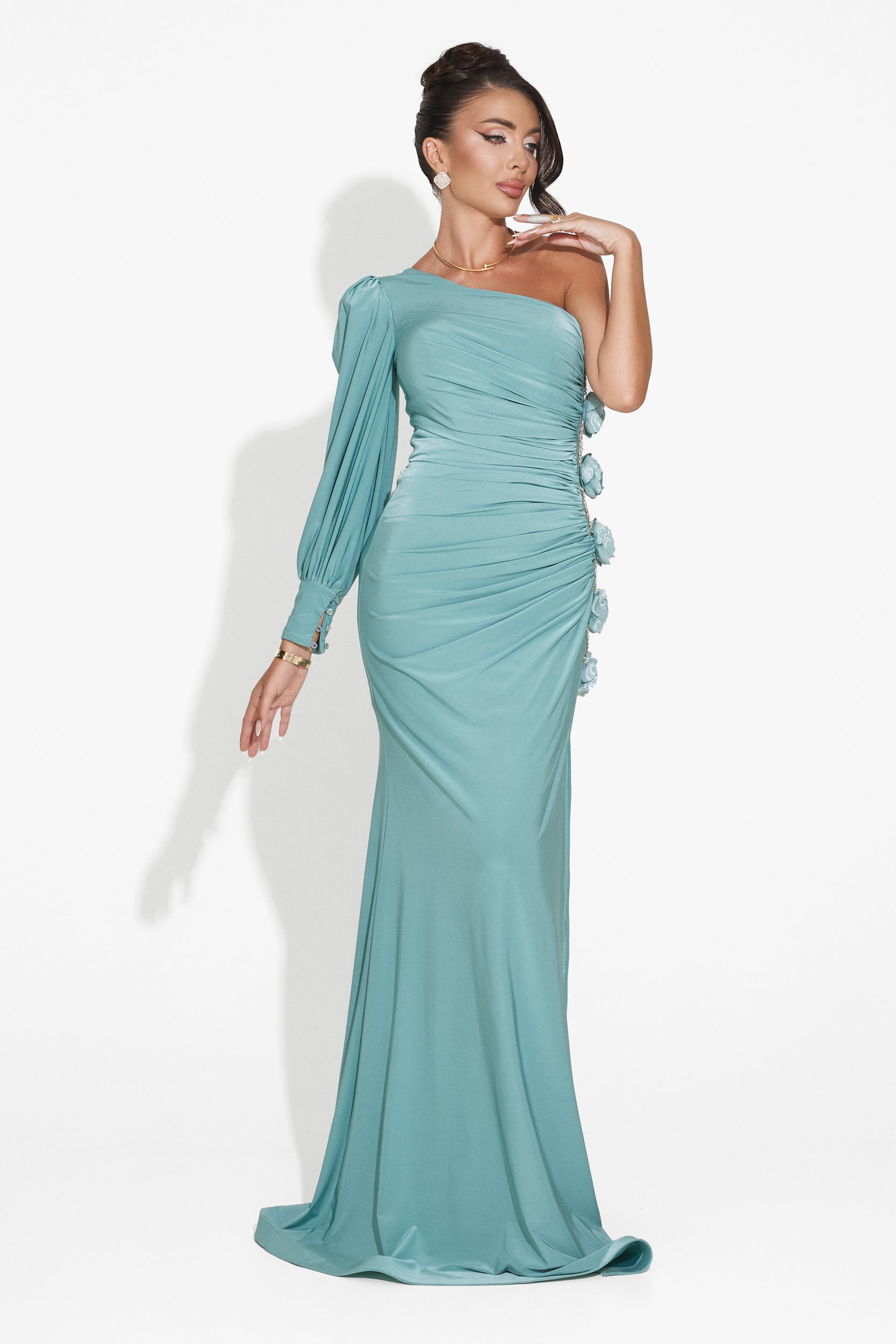 Robe longue femme turquoise Fanda Bogas