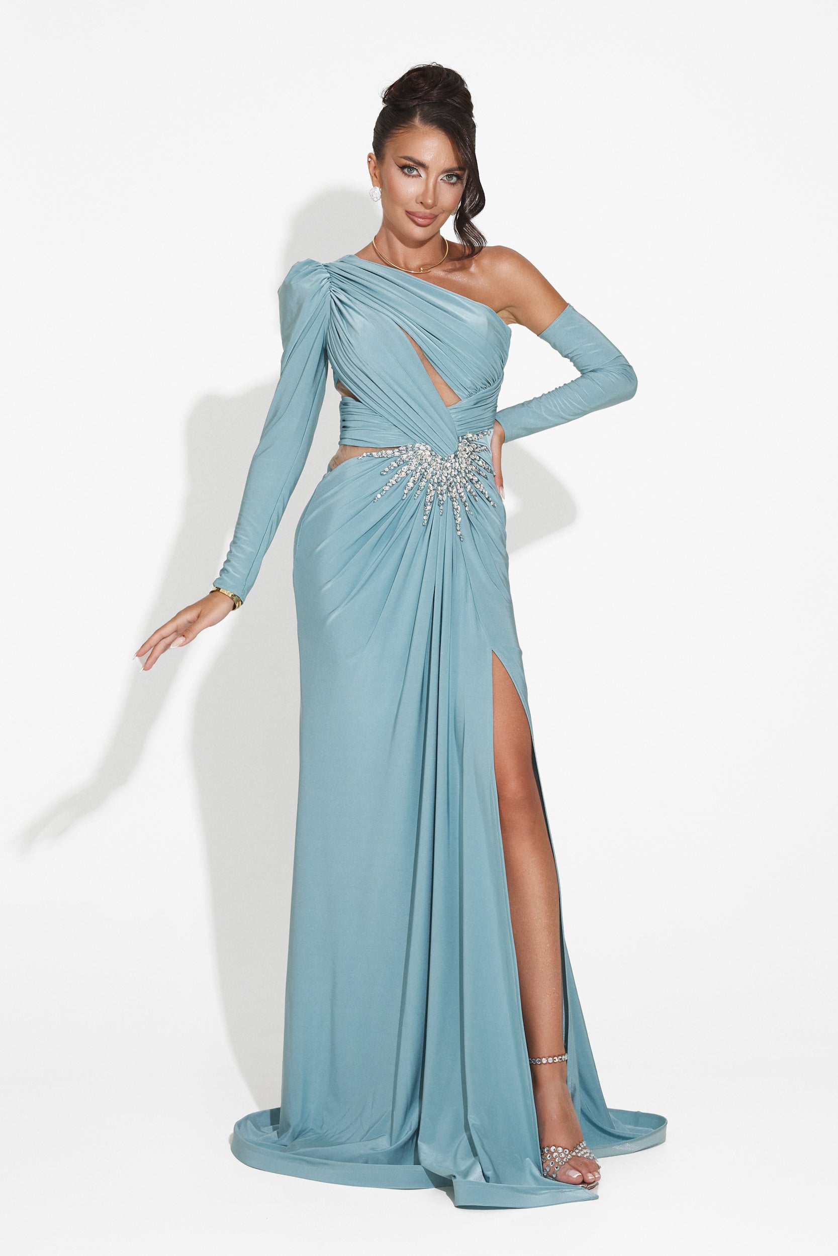 Robe longue femme Feneta Bogas turquoise