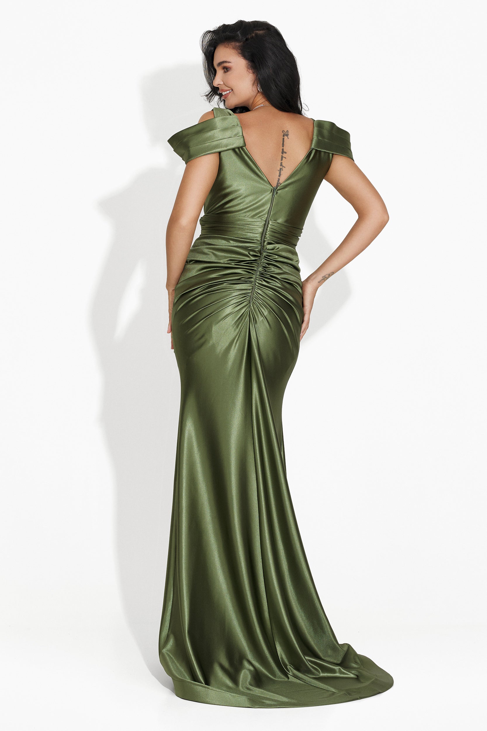 Robe longue verte pour femme Alexaria Bogas