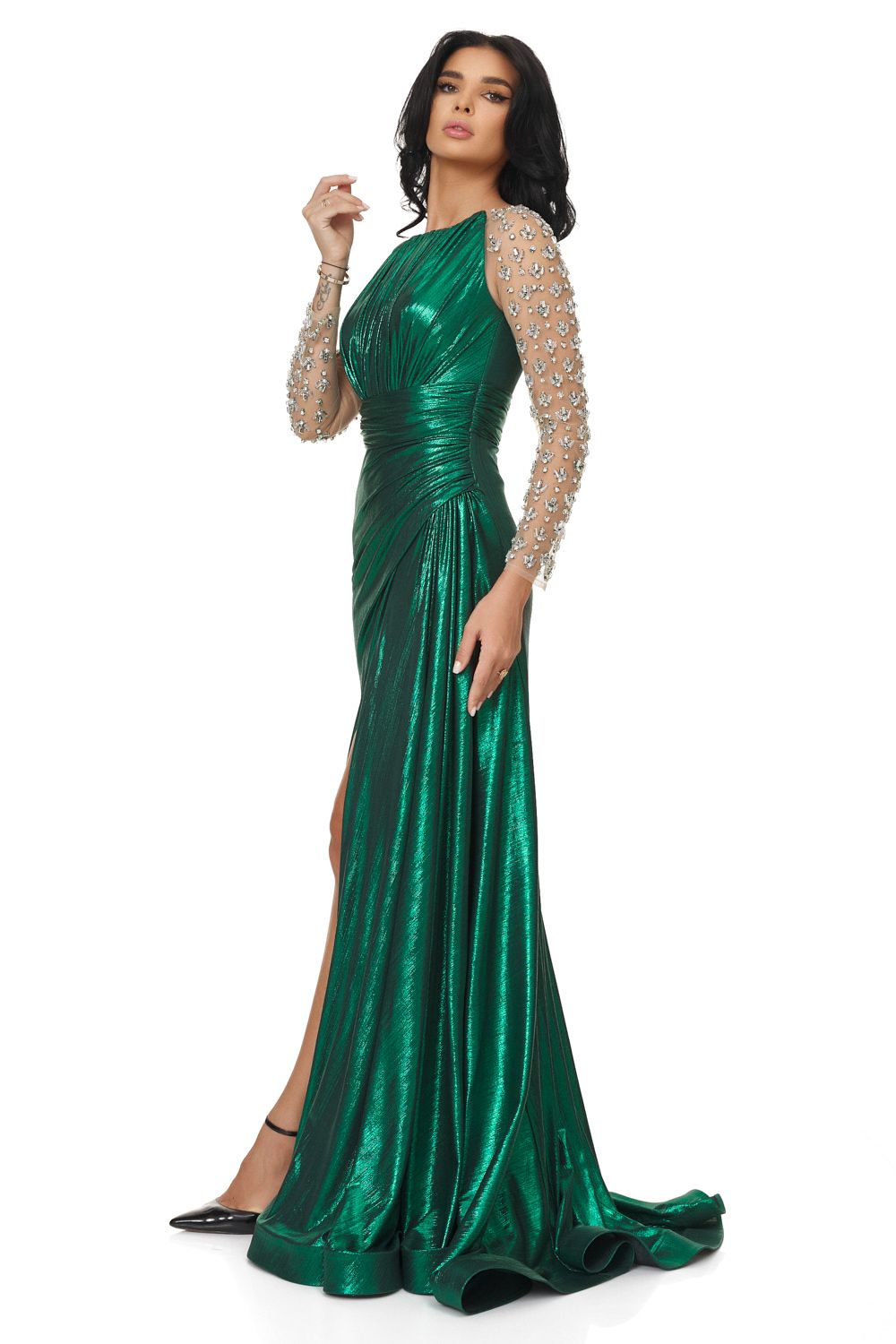 Demesia Bogas green long dress for ladies