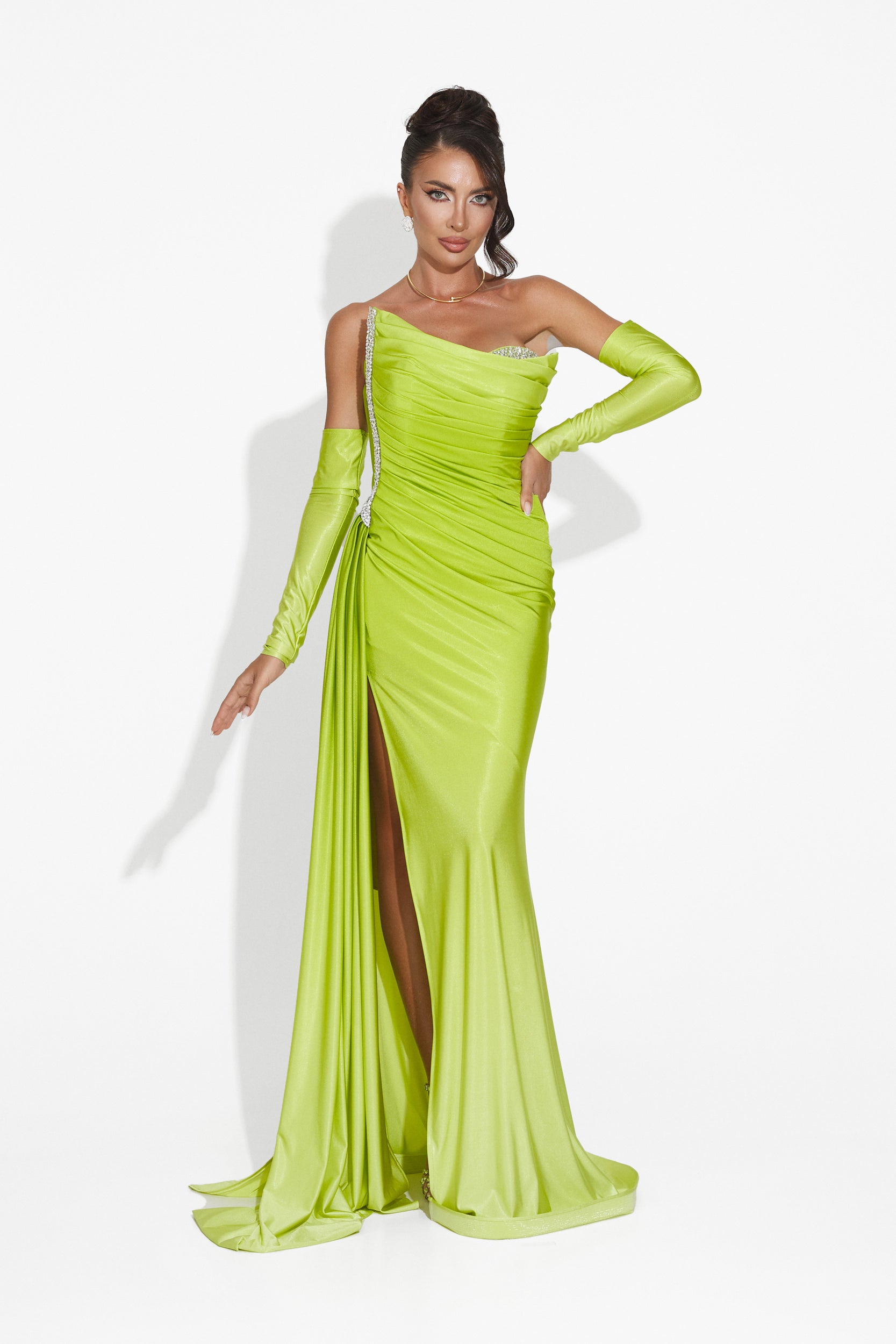 Long green dress for women Evimea Bogas