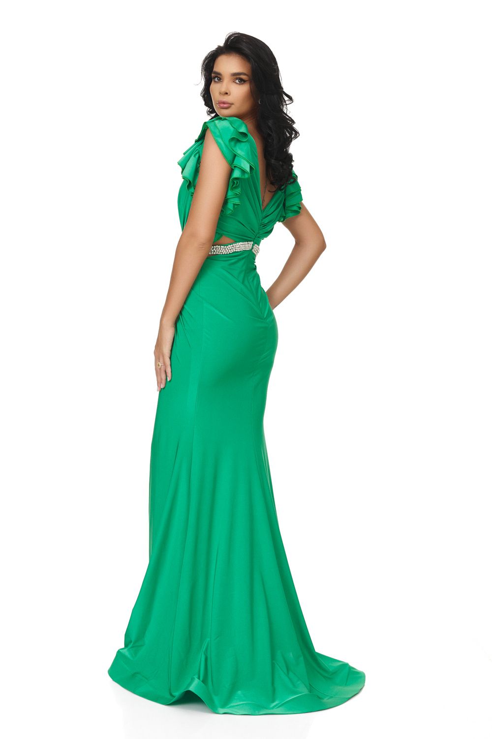 Rochie dama lunga verde Helisay Bogas