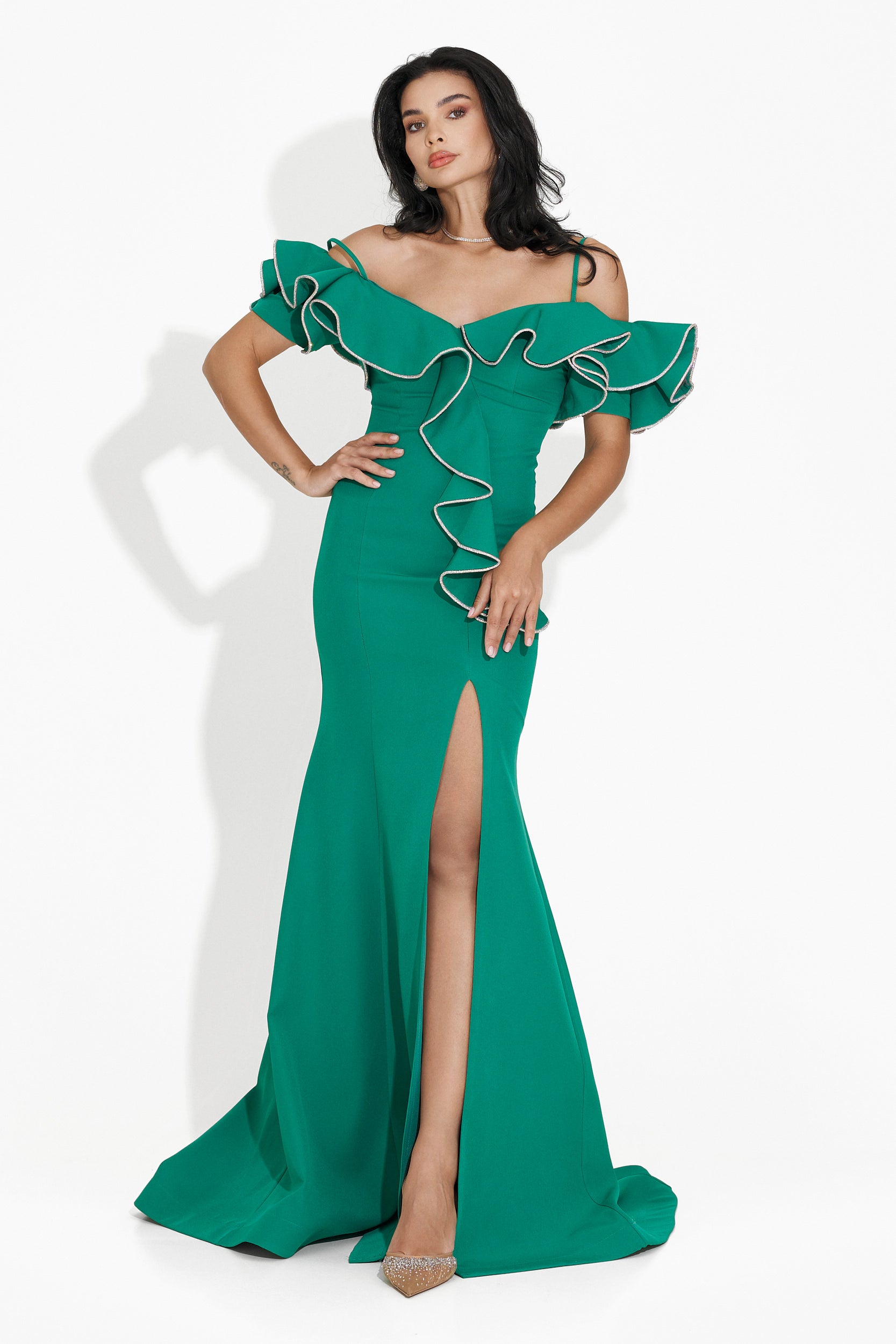 Long green dress for women Klaria Bogas