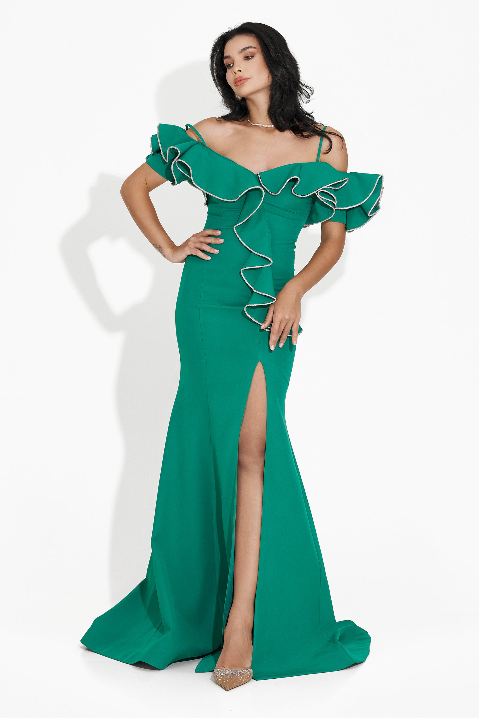 Long green dress for women Klaria Bogas