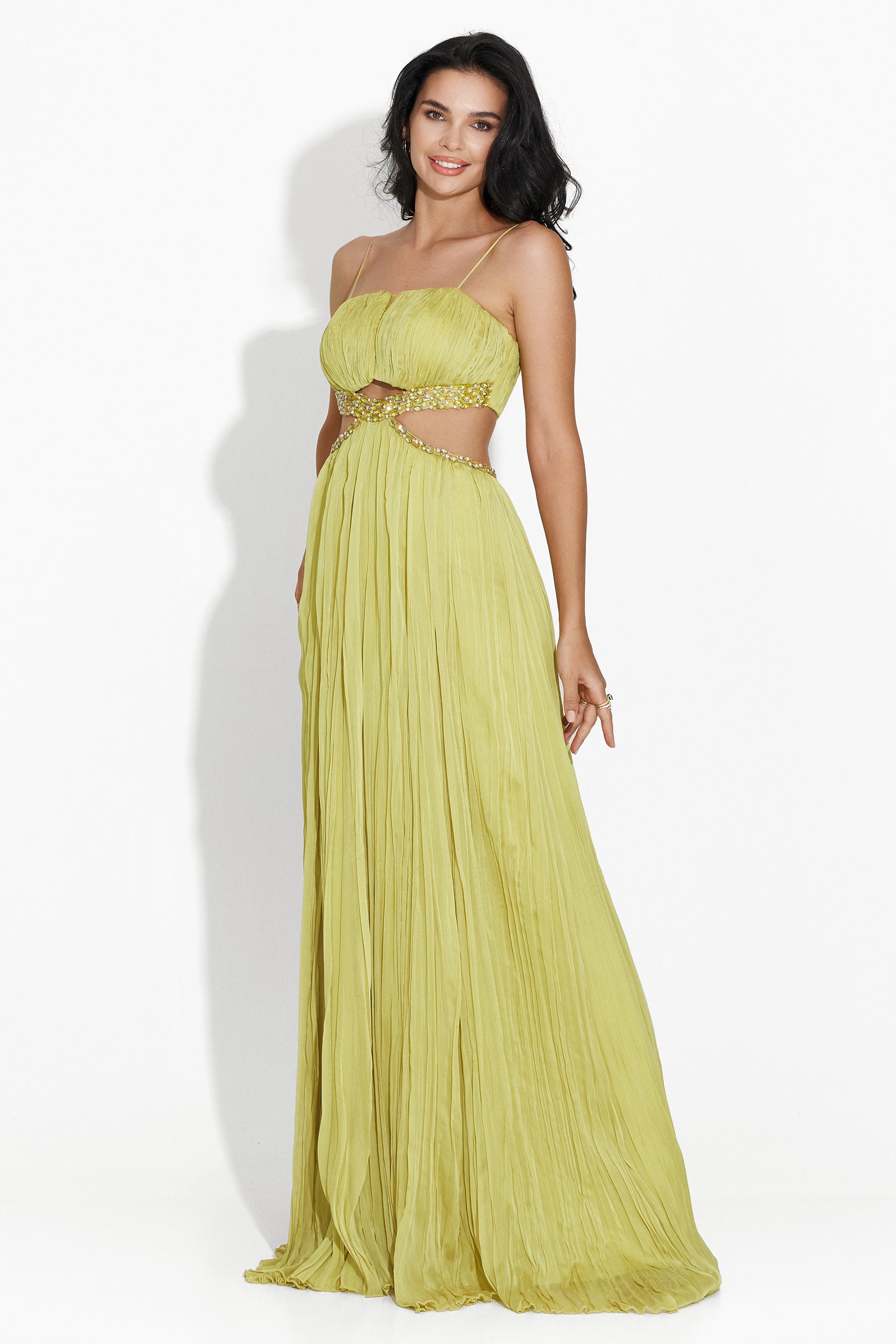 Long green dress for women Lalania Bogas