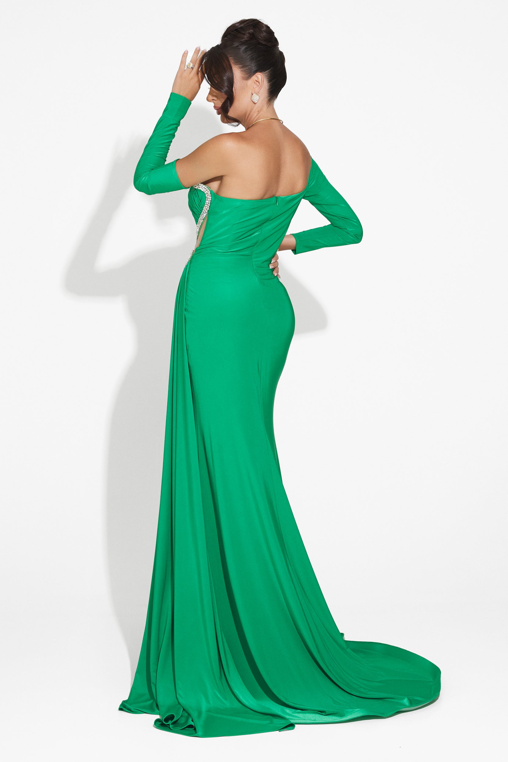 Long green dress for women Liatha Bogas