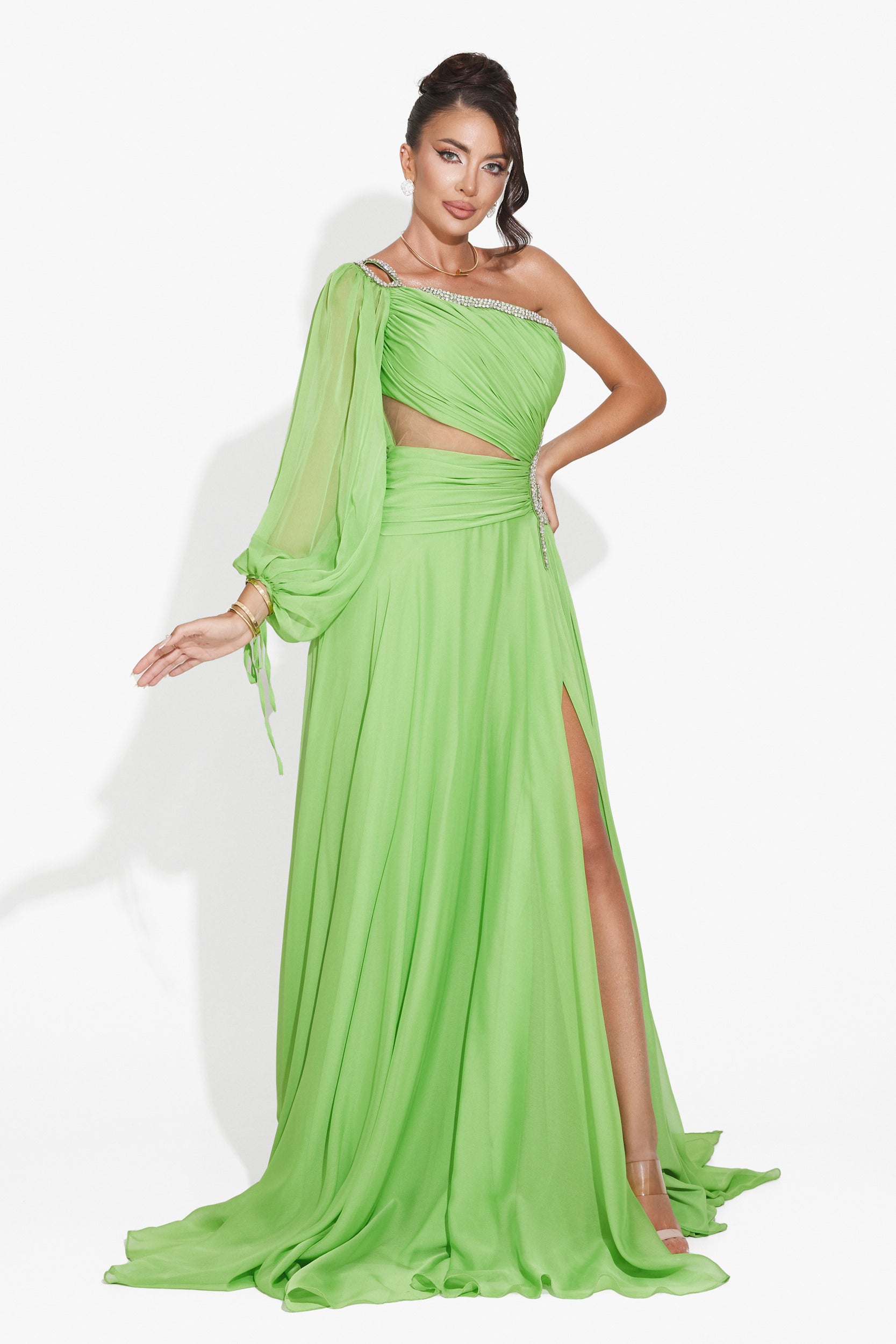 Long green dress for women Mariposa Bogas