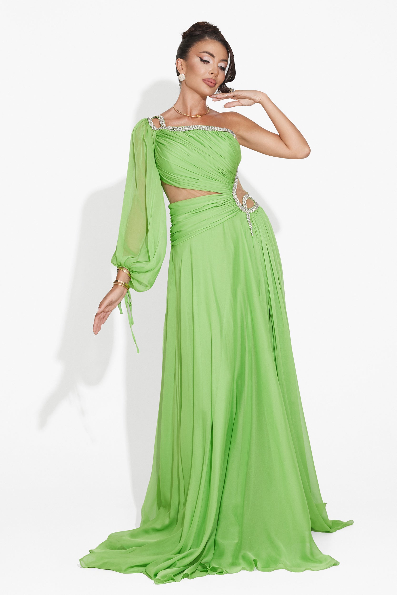 Long green dress for women Mariposa Bogas