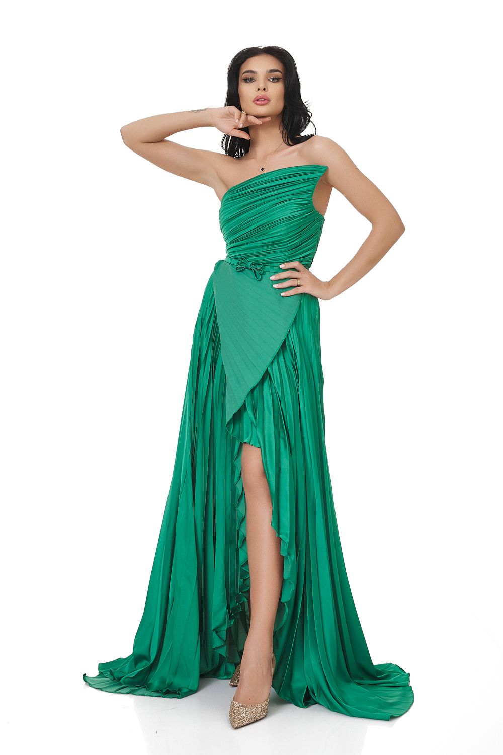 Long green dress for women Miek Bogas