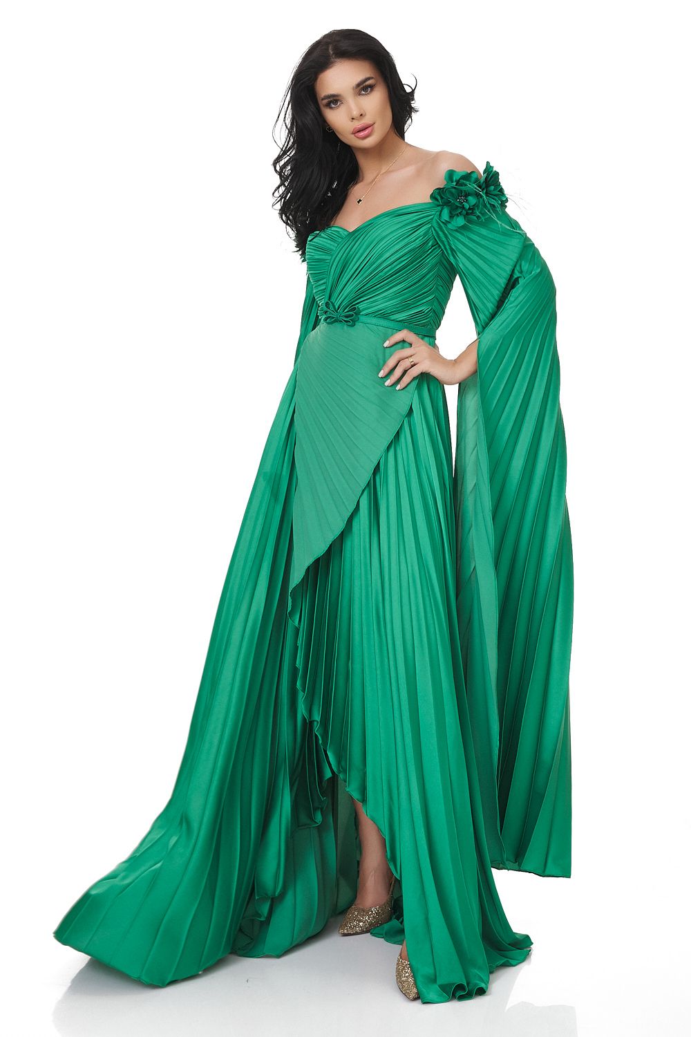 Long green dress for women Miesje Bogas