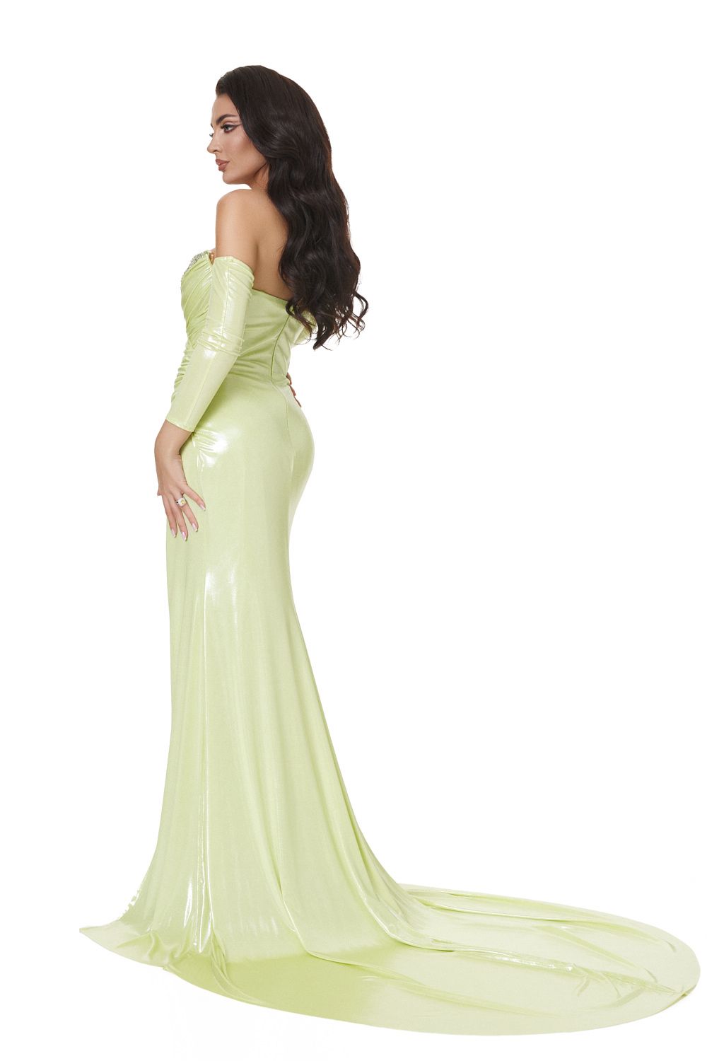 Yesmita Bogas green long dress for women