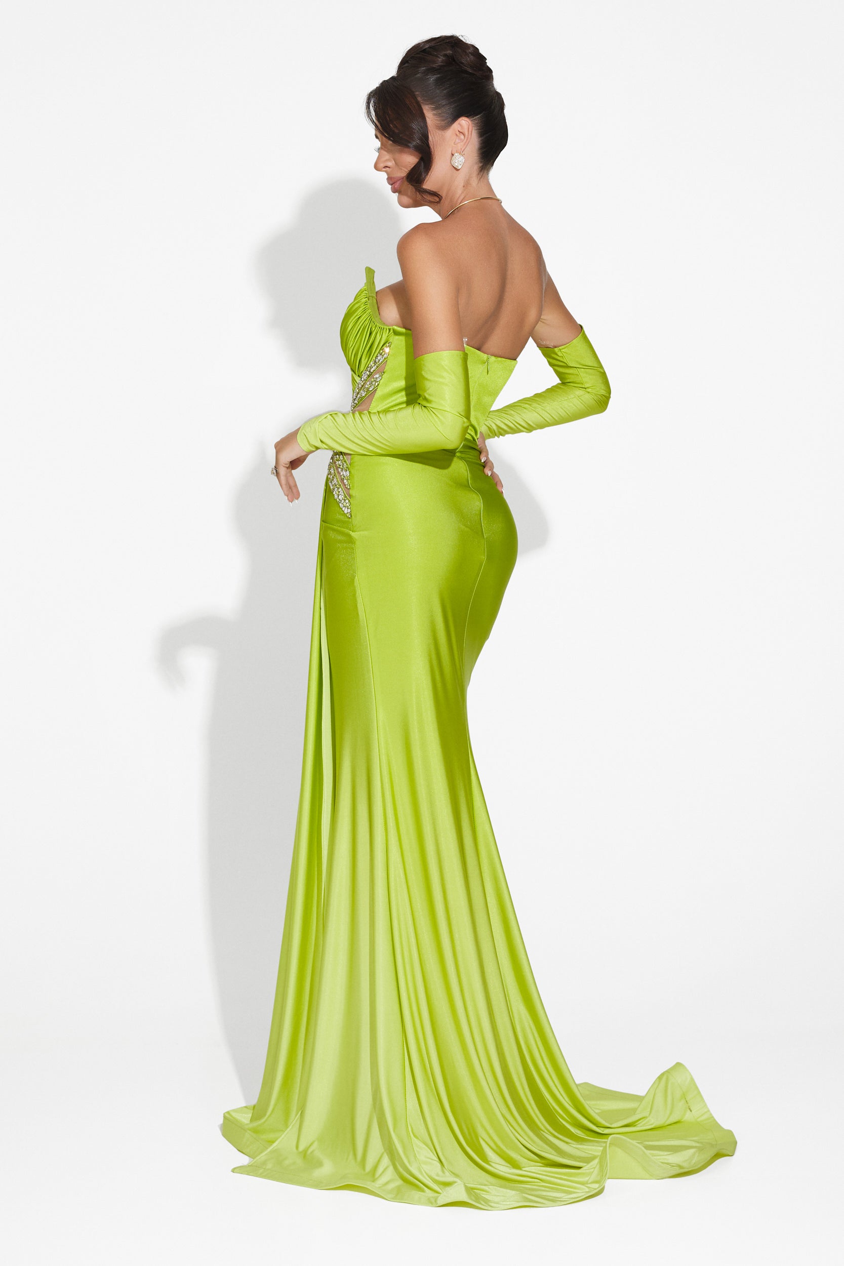 Rochie dama lunga verde Zeinas Bogas