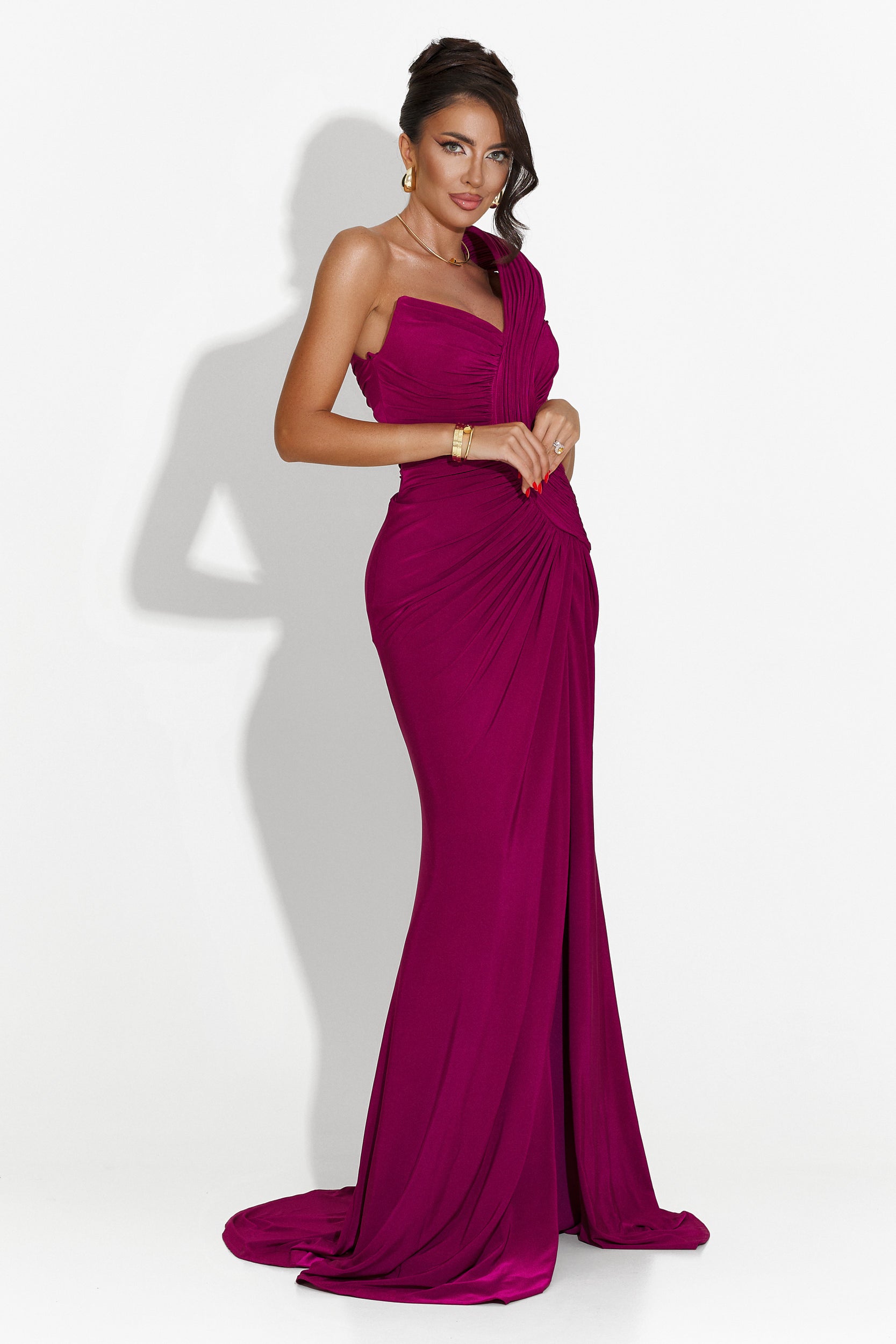 Long burgundy dress Saniza Bogas