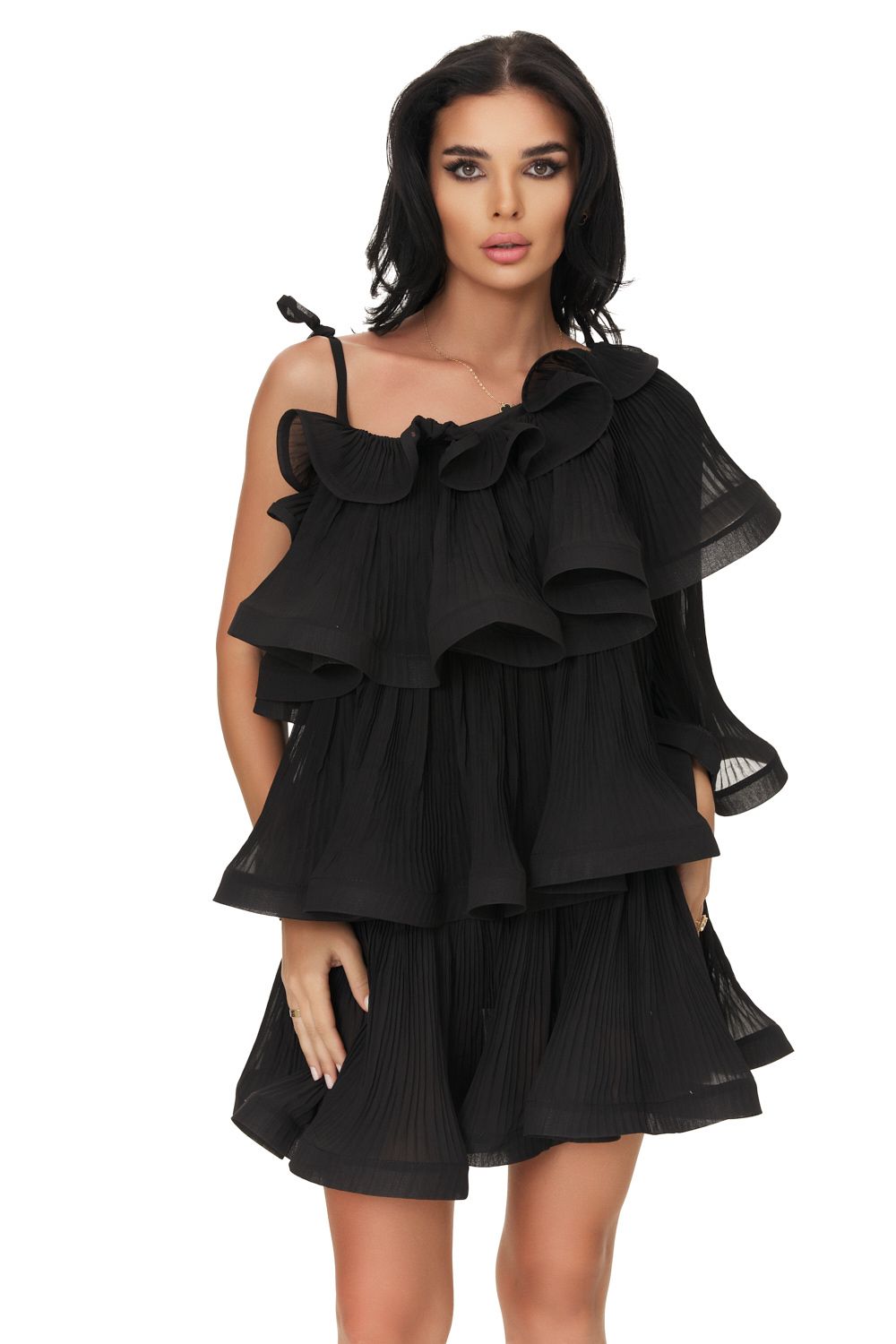 Black Bavilia Bogas midi dress for women