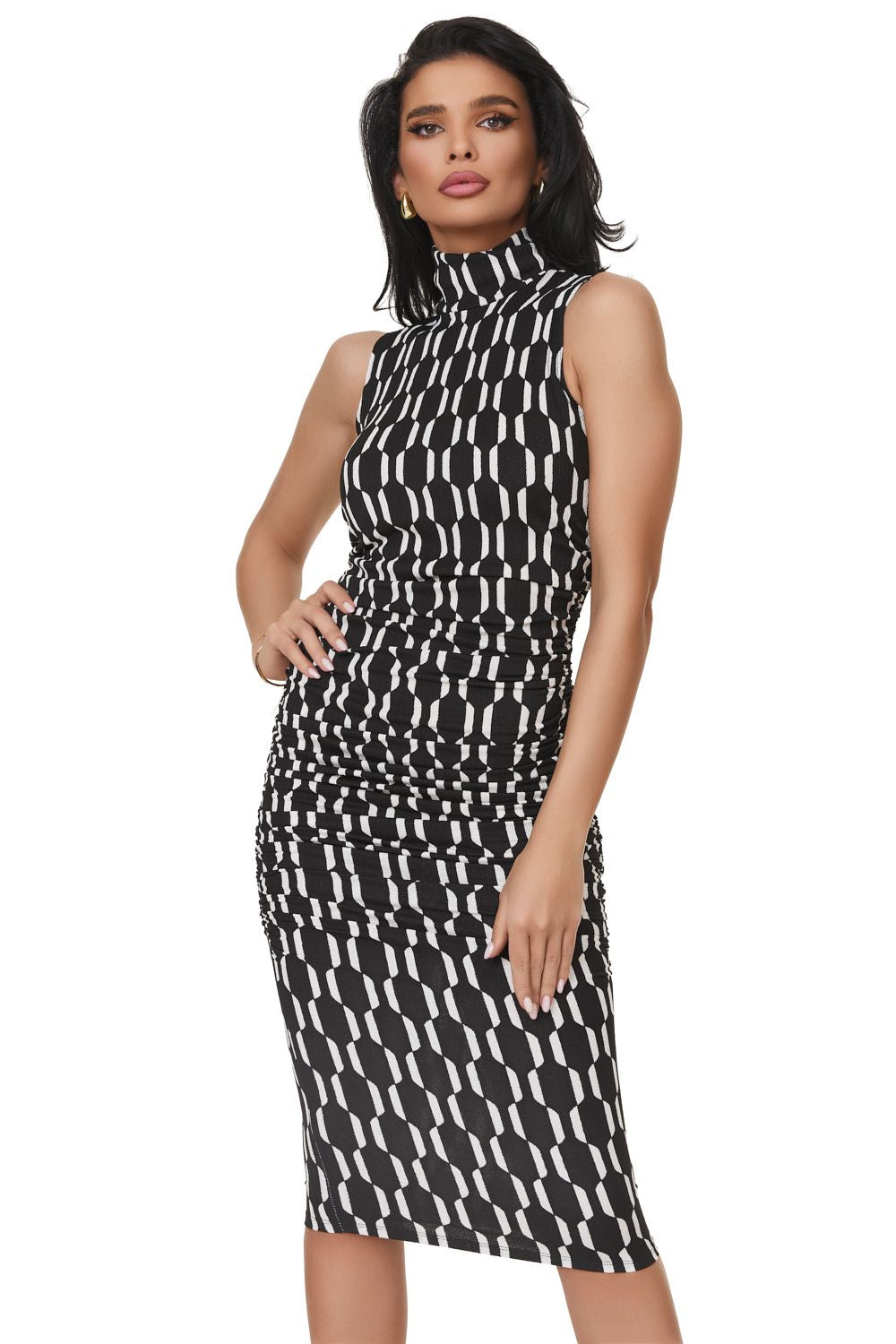 Ladies black midi dress Wely Bogas