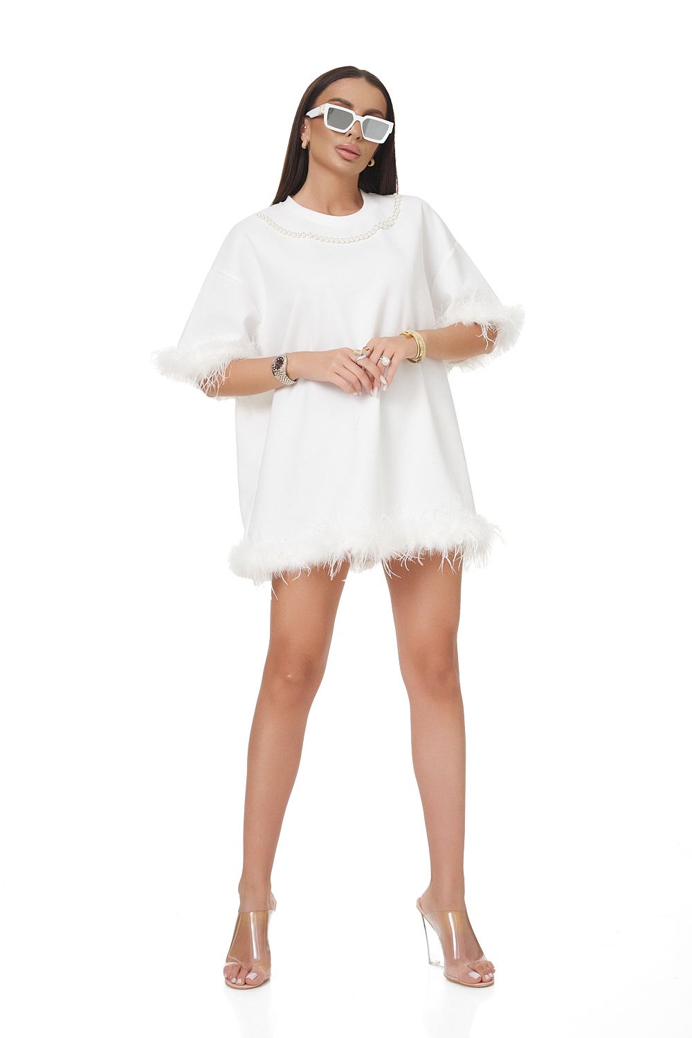 Short white dress for women Jasiel Bogas