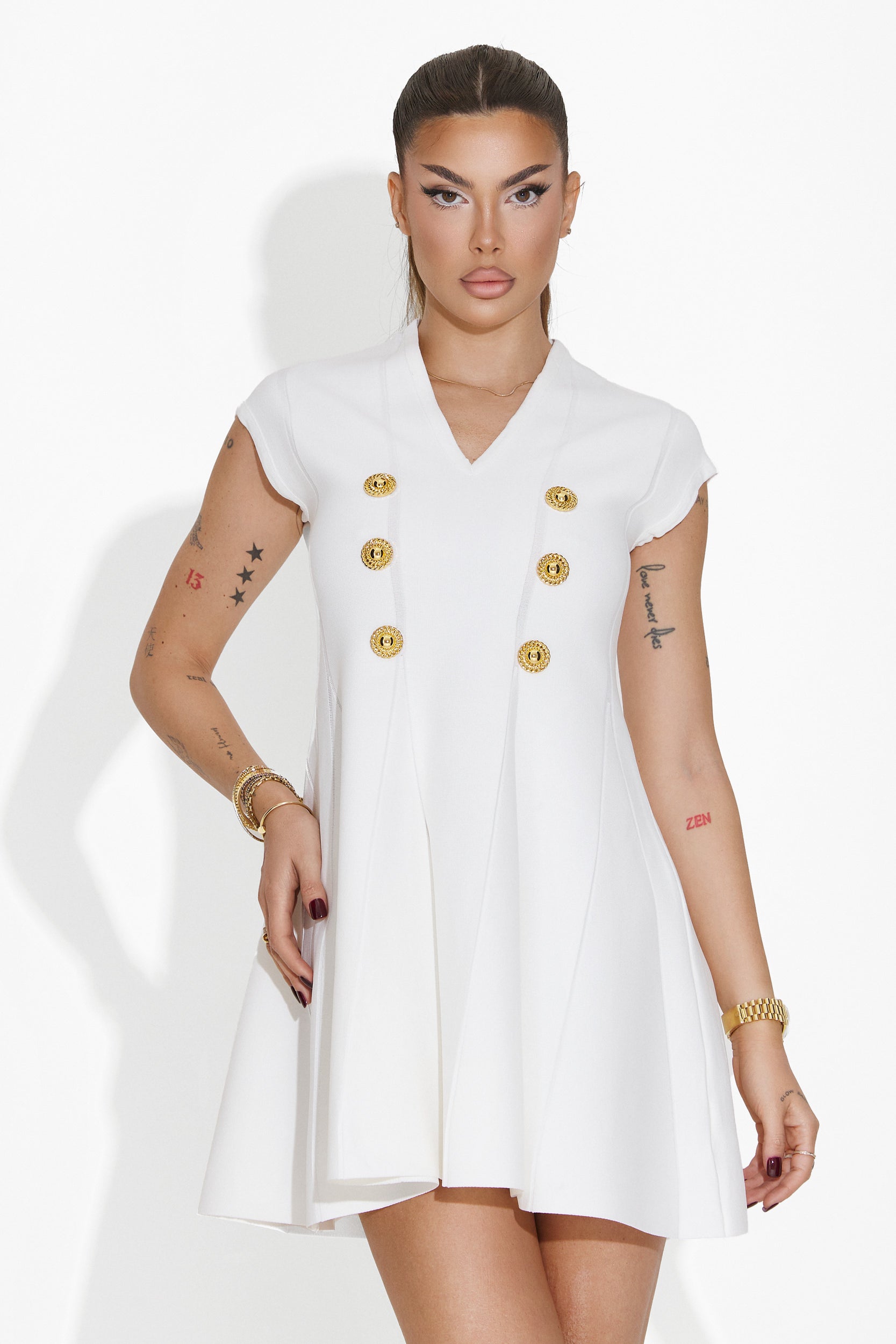 Robe femme courte blanche Liada Bogas