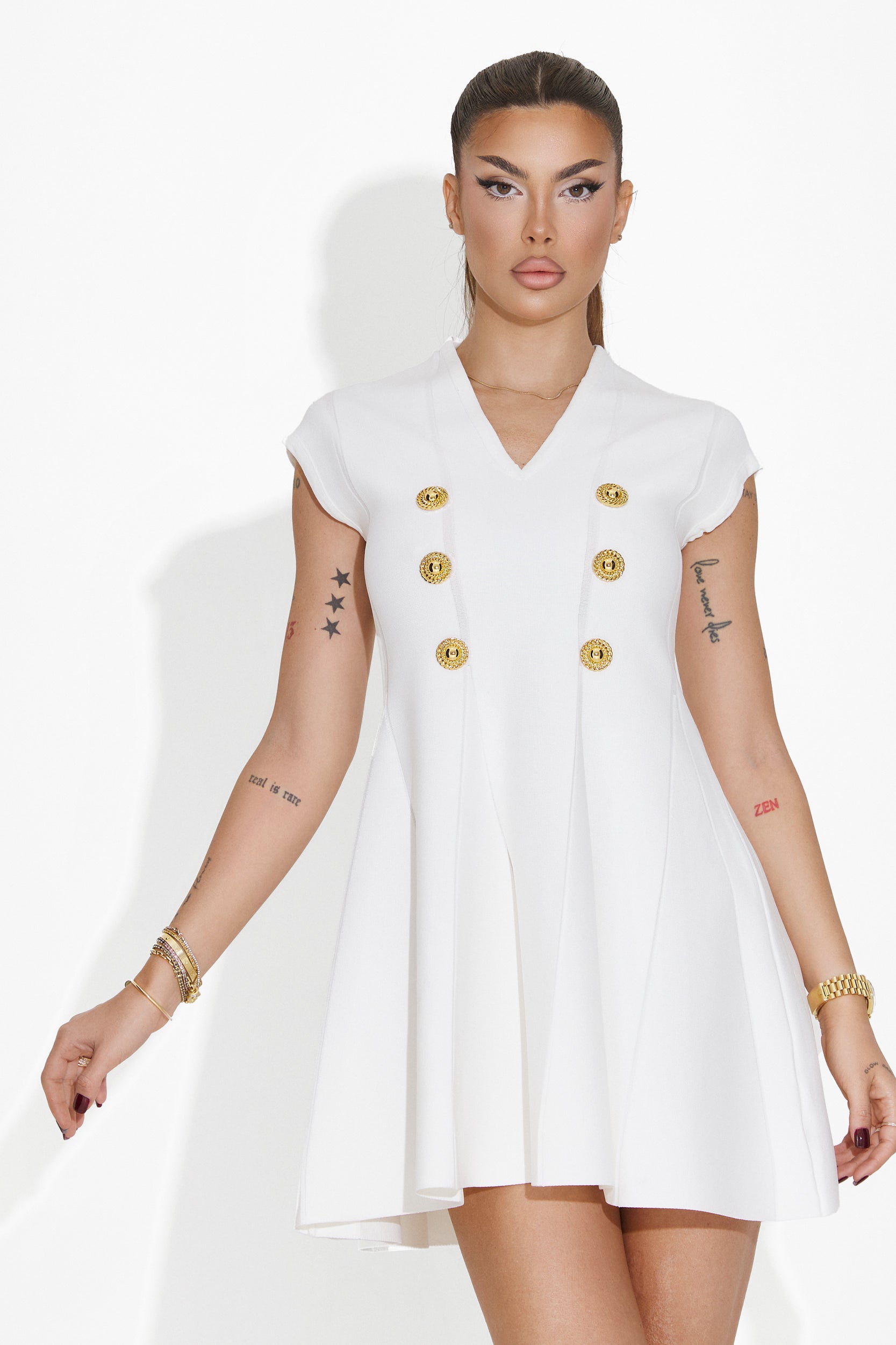 Robe femme courte blanche Liada Bogas