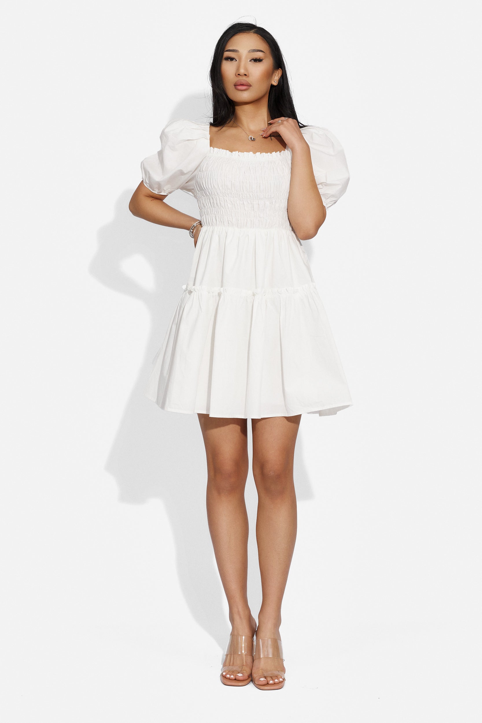 Ladies short white dress Maceira Bogas