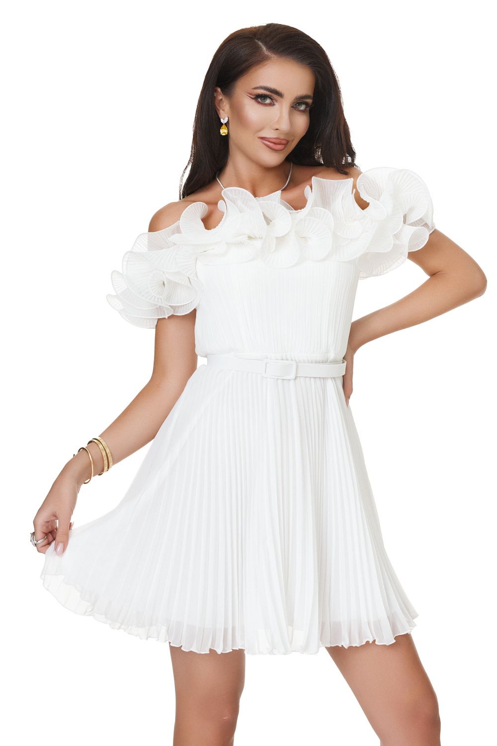 Ladies' short dress white Richiana Bogas