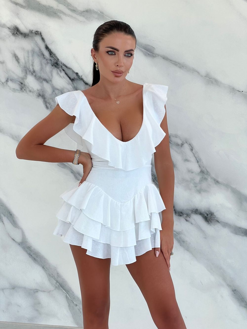 Short white dress for women Zuleyha Bogas