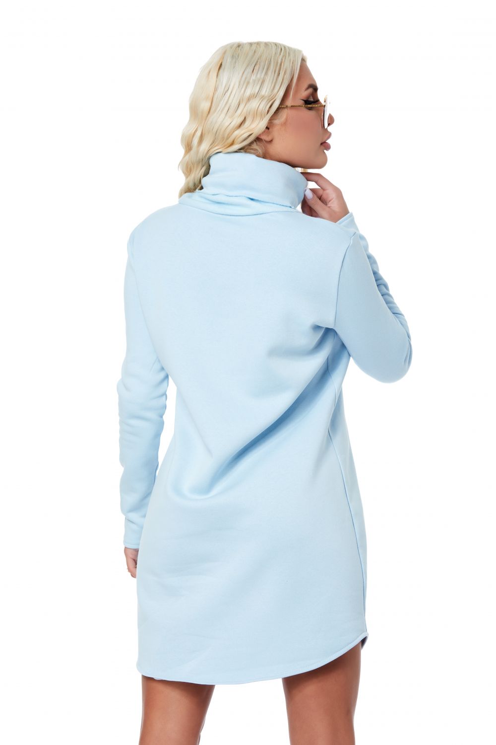 Short blue cotton dress Anastasija Bogas