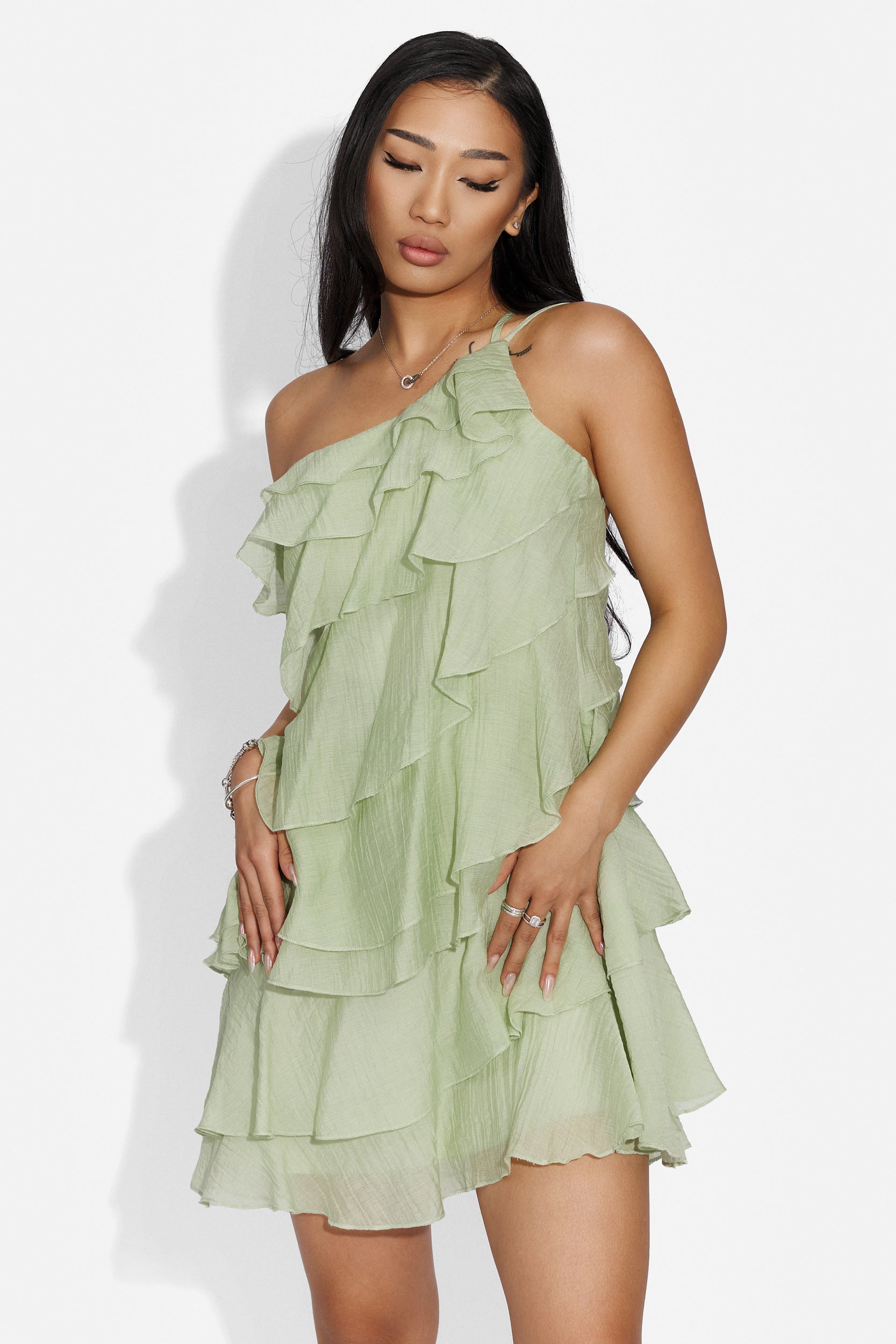 Ladies short dress green Timysa Bogas